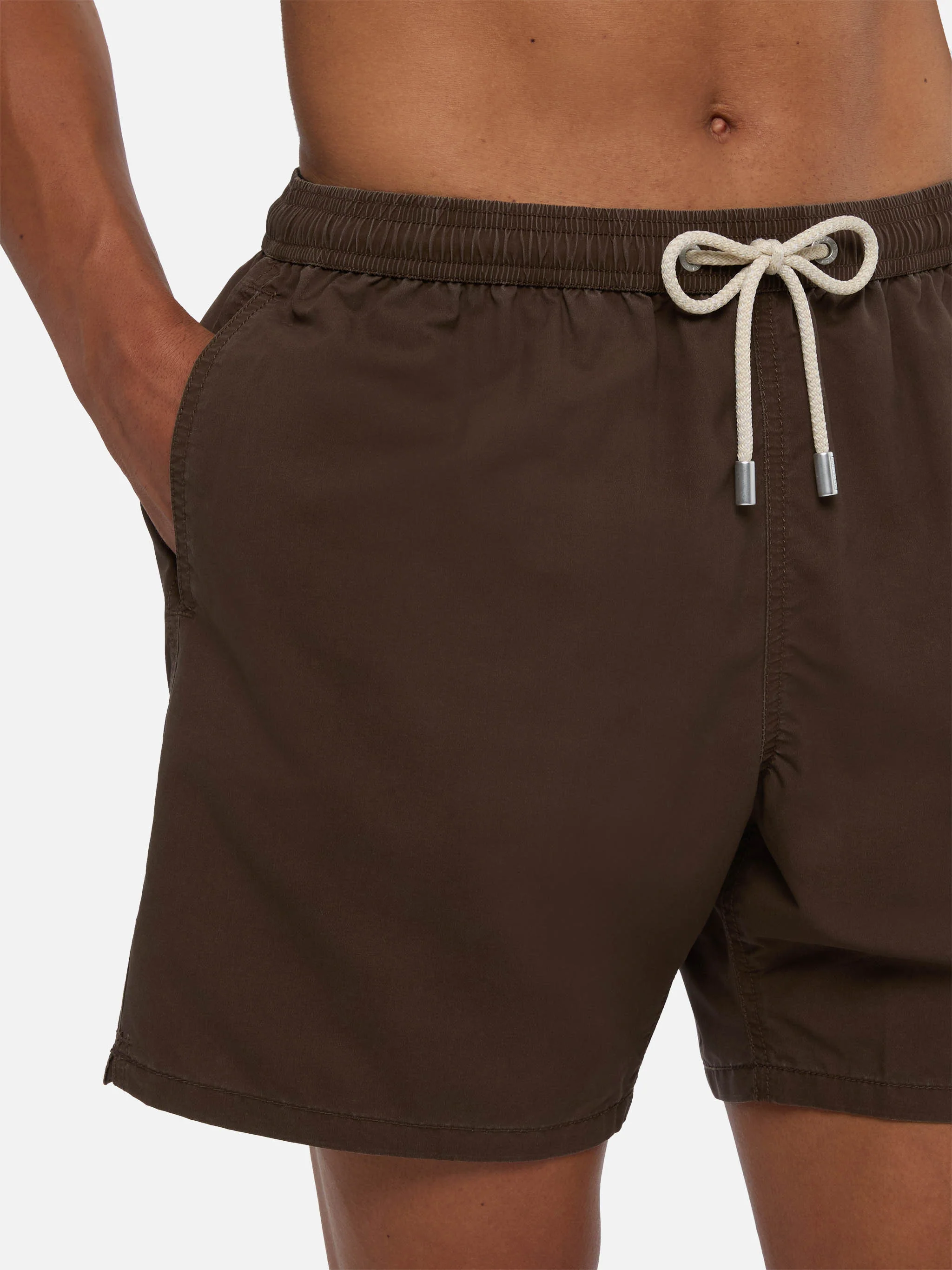 Vintage brown mid-length swim shorts Patmos Used - Image 4