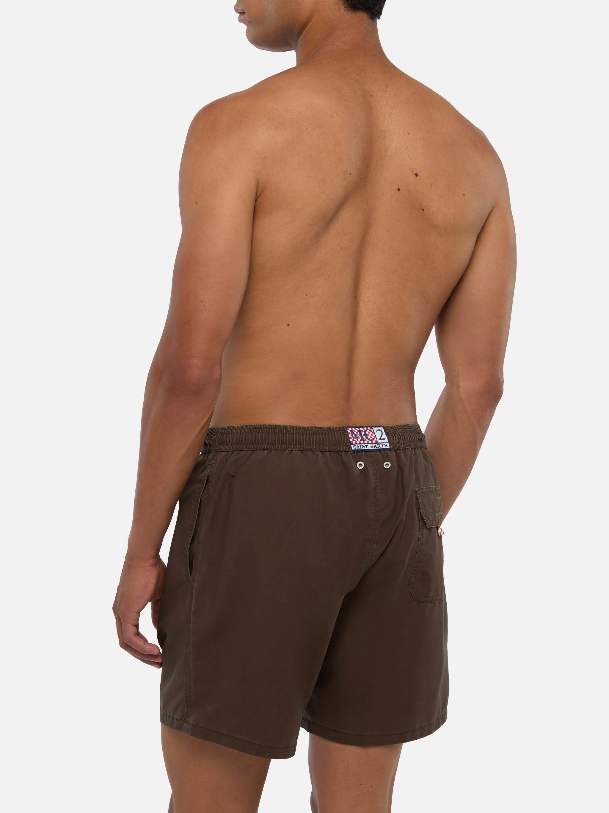 Vintage brown mid-length swim shorts Patmos Used - Image 5