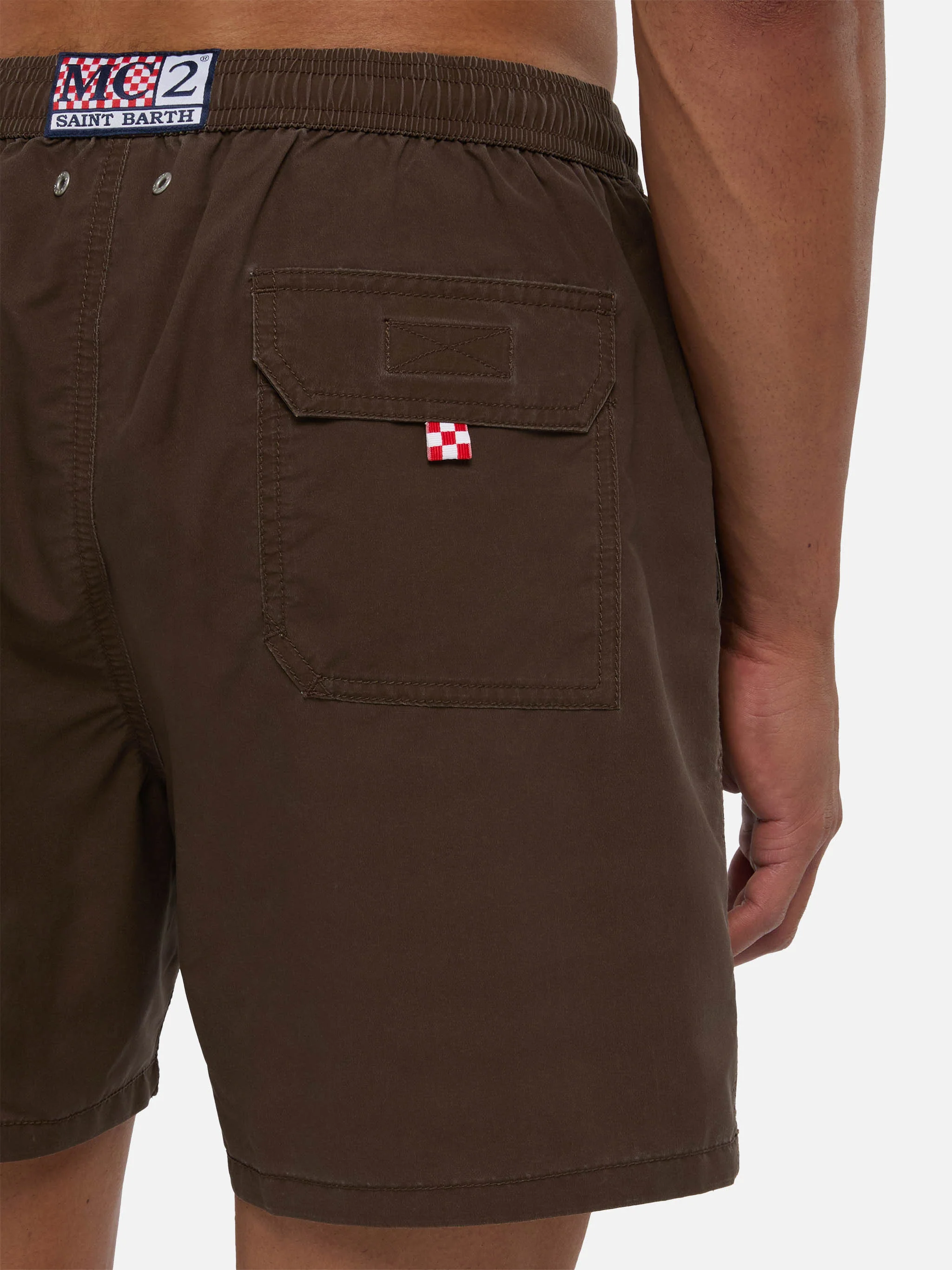 Vintage brown mid-length swim shorts Patmos Used - Image 6