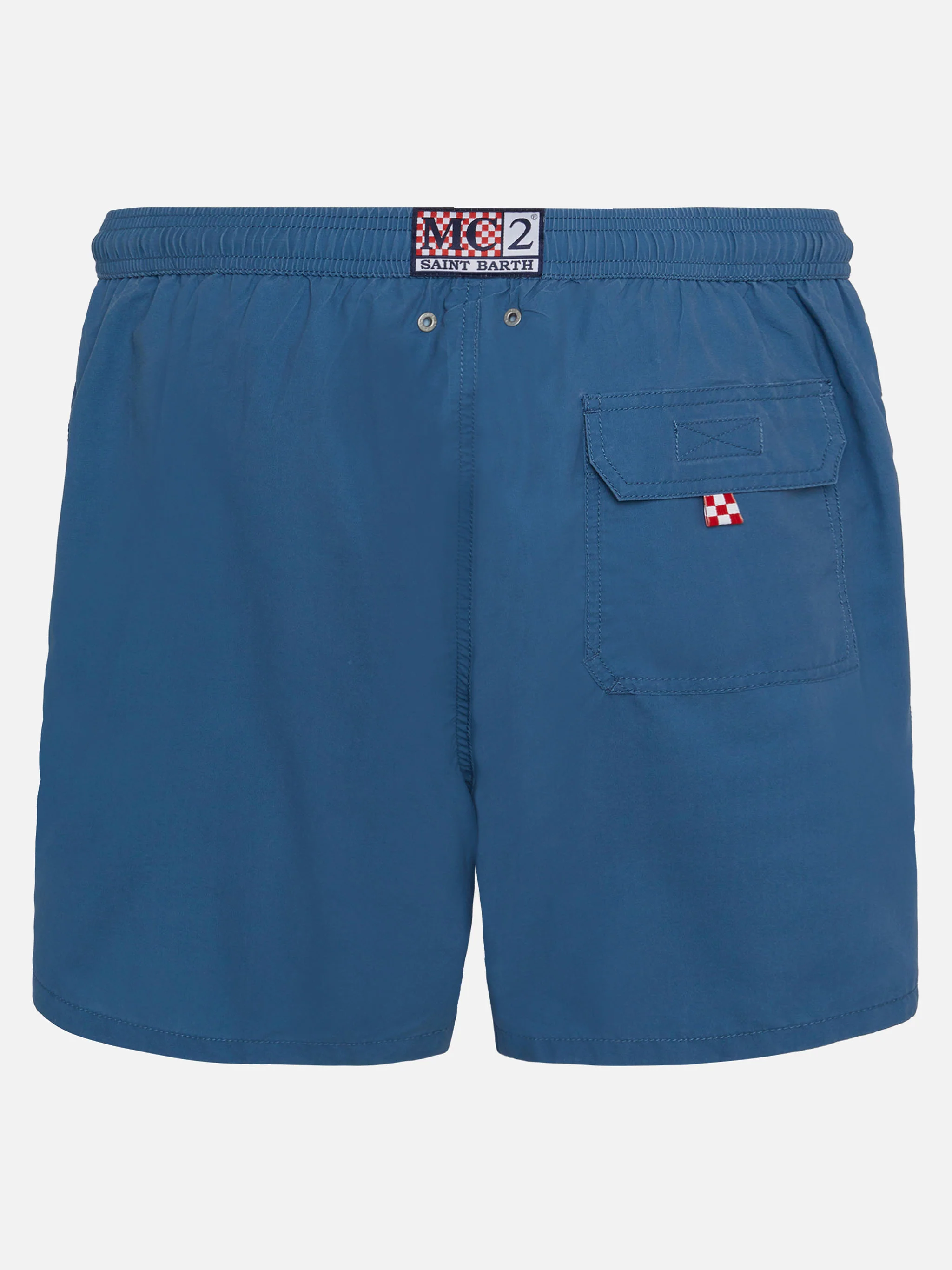 Vintage dusty blue mid-length swim shorts Patmos Used - Image 2