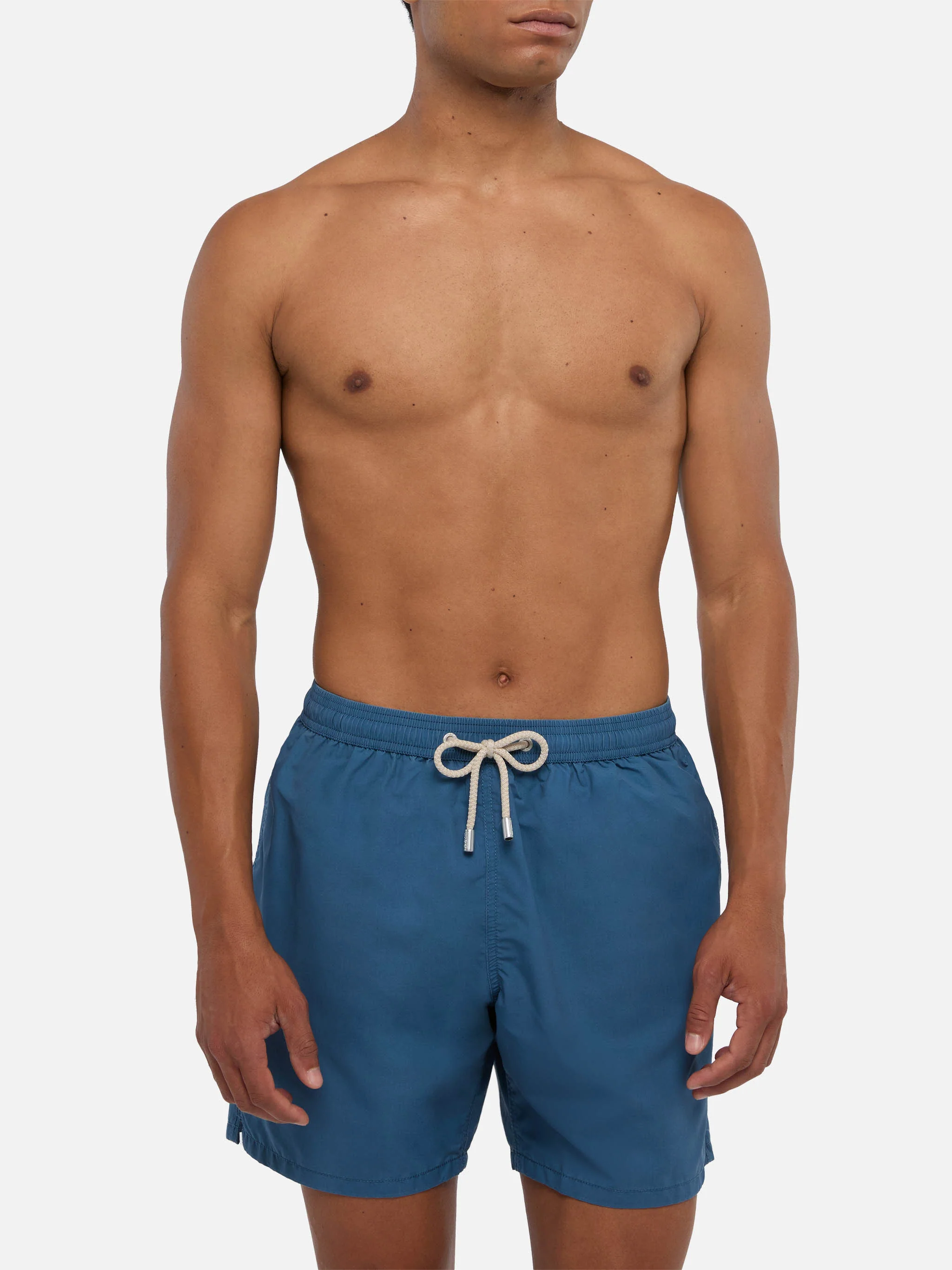 Vintage dusty blue mid-length swim shorts Patmos Used - Image 3