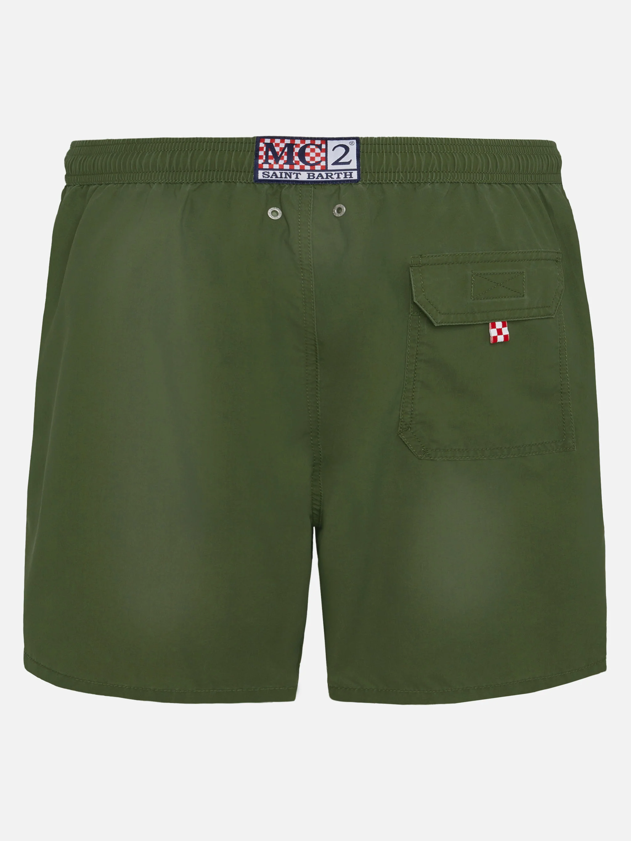 Vintage military green mid-length swim shorts Patmos Used - Image 2