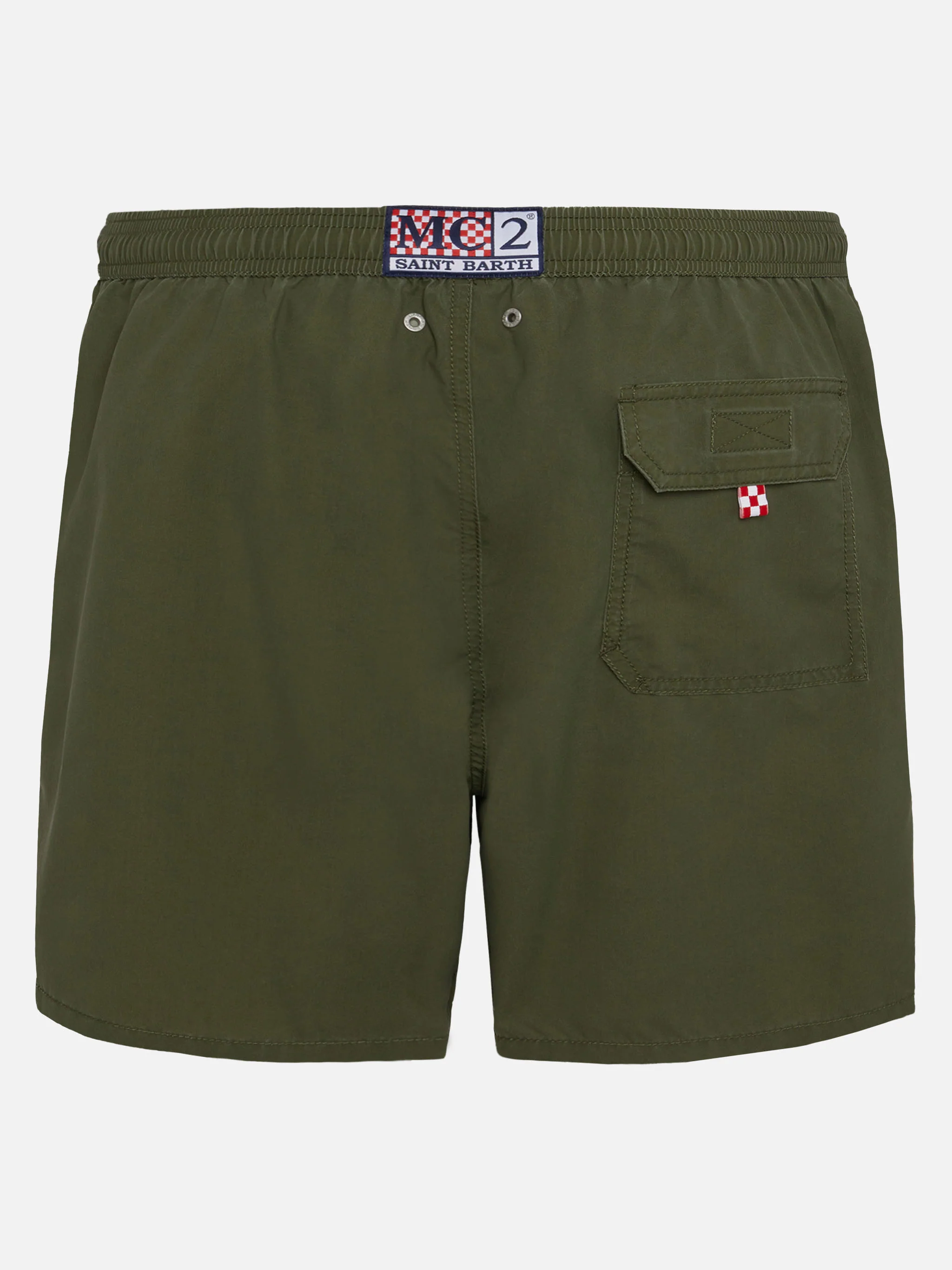 Vintage military green mid-length swim shorts Patmos Used - Image 2