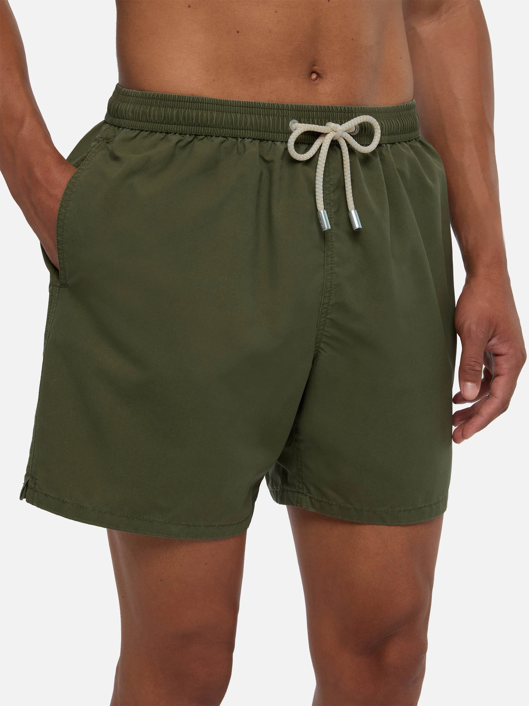 Vintage military green mid-length swim shorts Patmos Used - Image 4