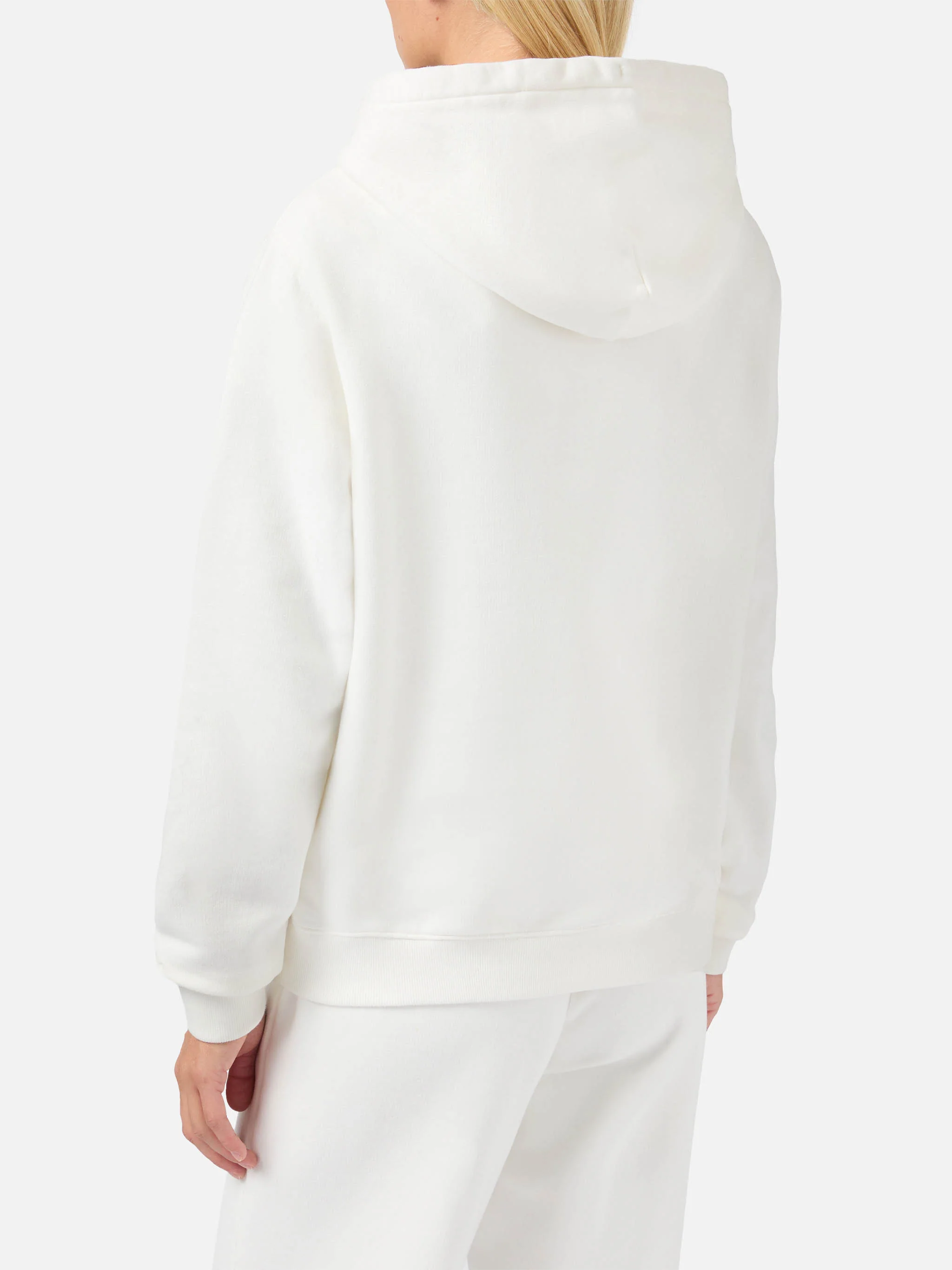 Virginia cotton hoodie in white with Vacanze di Natale embroidery | VACANZE DI NATALE SPECIAL EDITION - Image 4