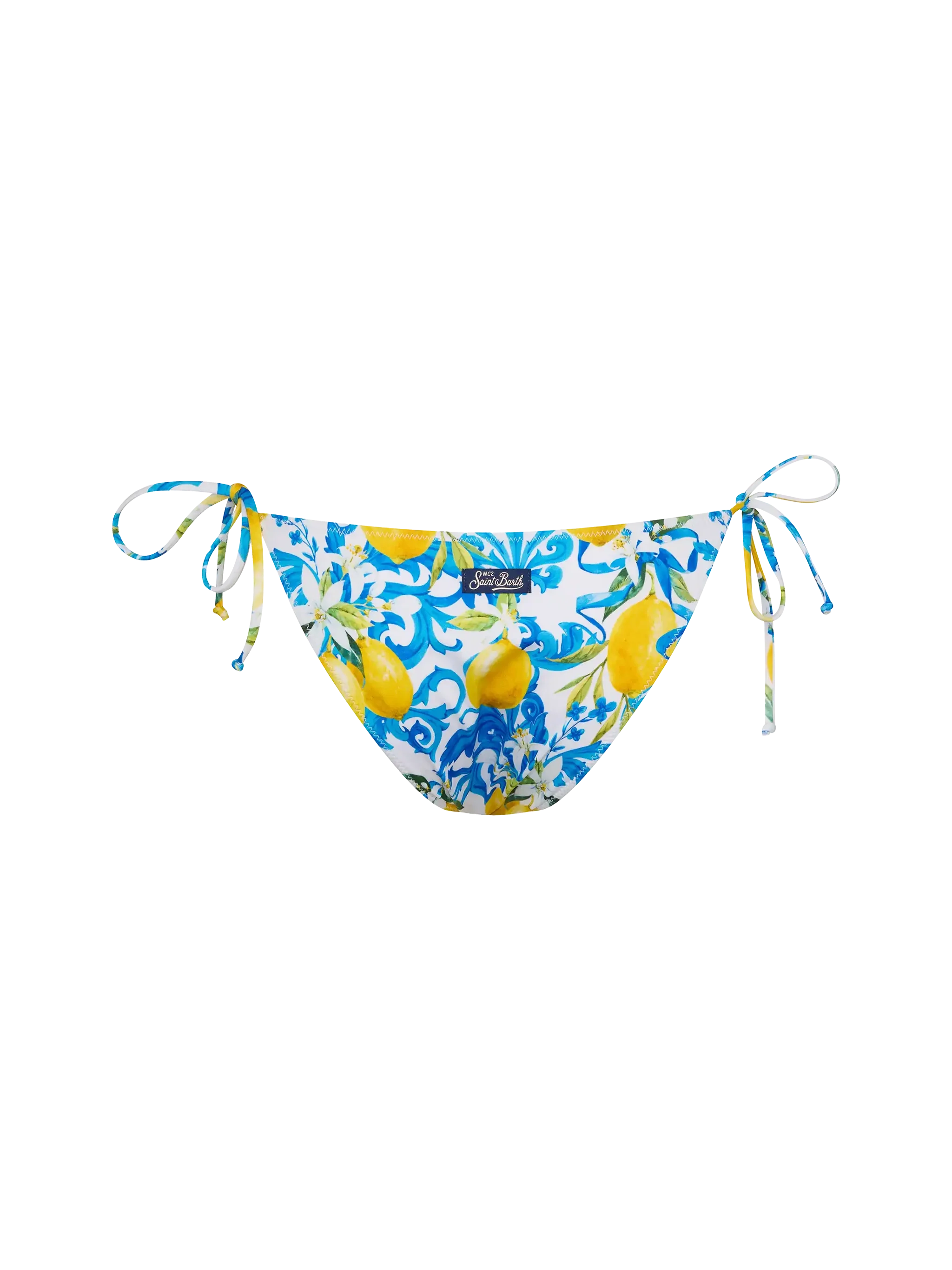 Virgo classic swim briefs with majolica print - Image 2