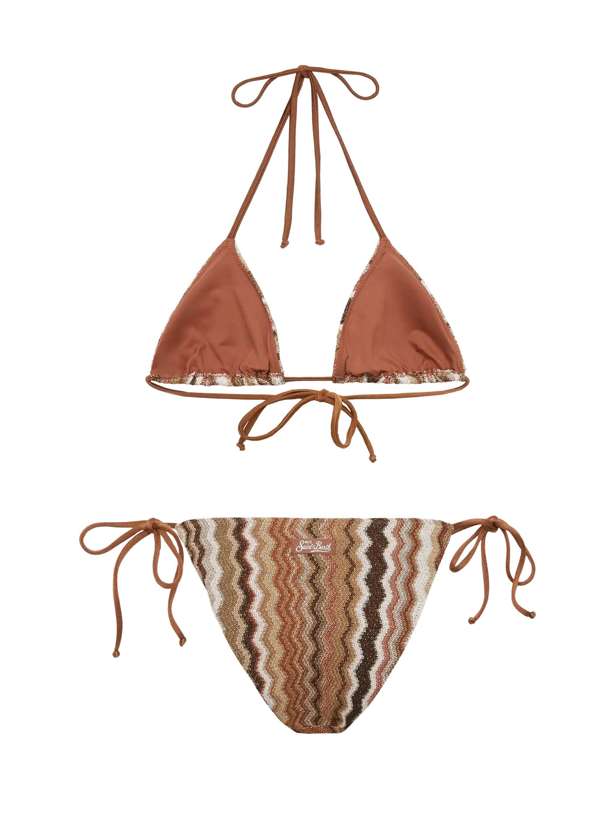 Raschel knit classic bikini Leah Virgo with wave pattern - Image 3