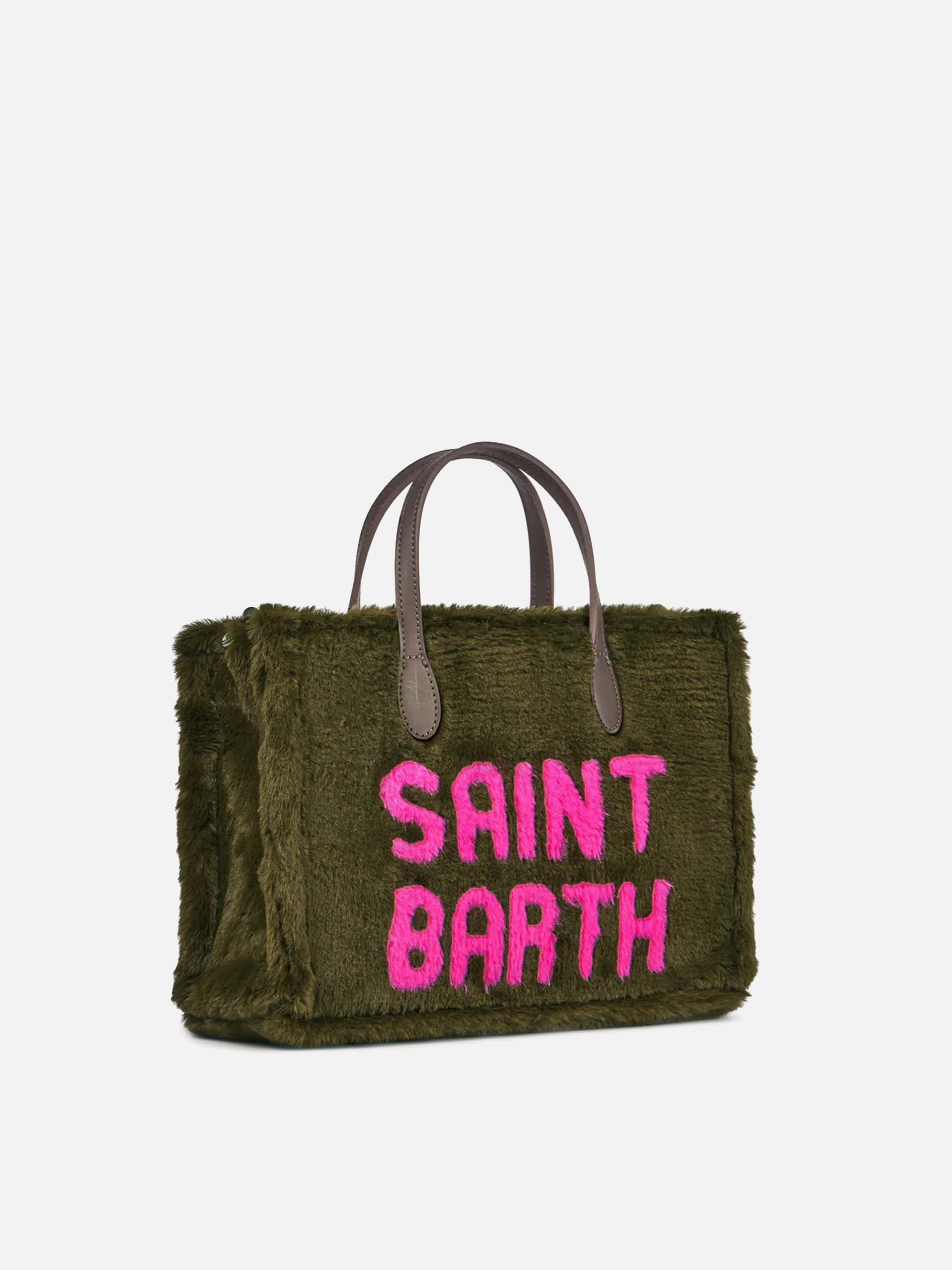 Vivian green faux fur handbag - Image 3