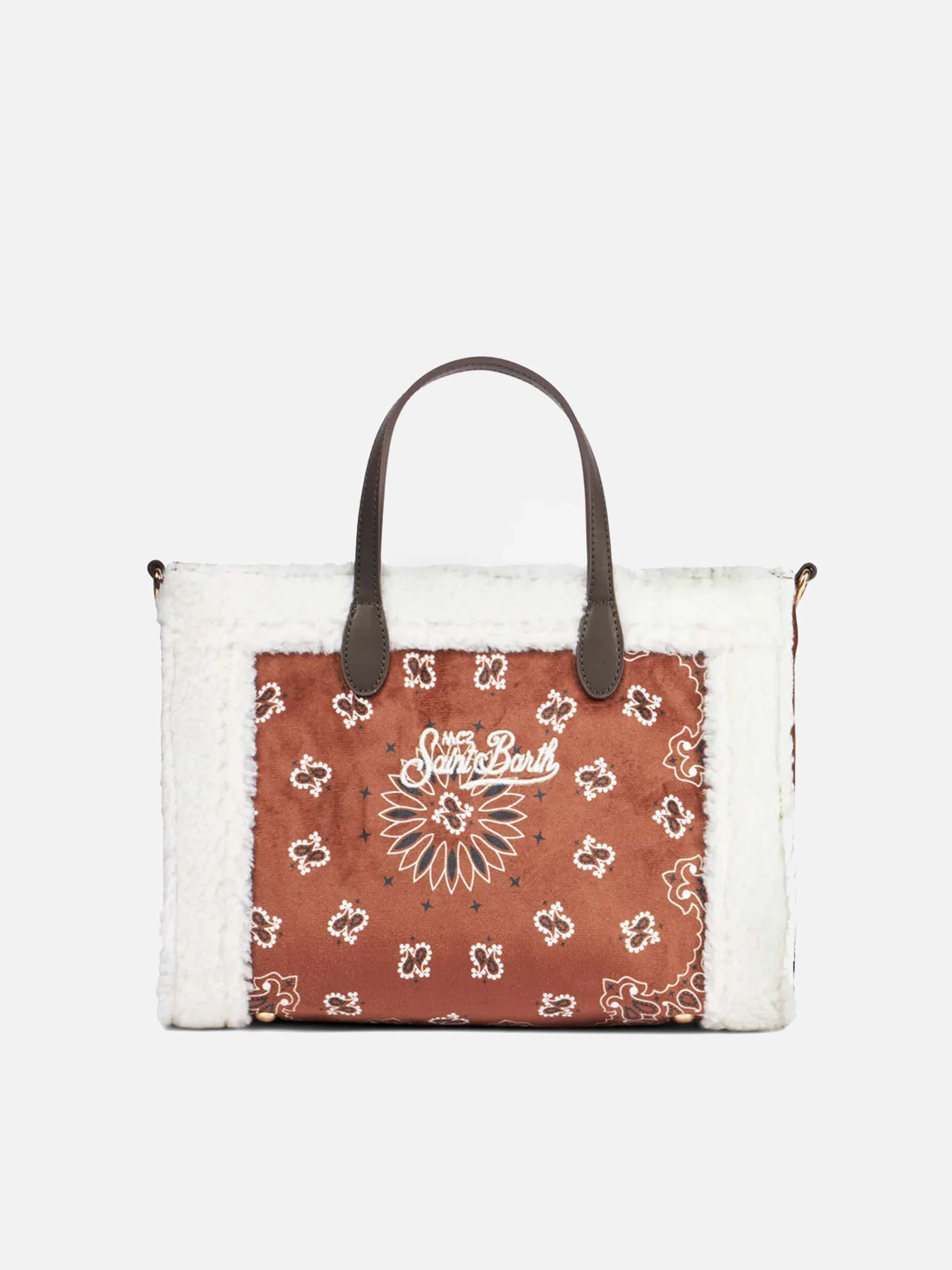 Vivian handbag with bandanna print and sherpa details - Image 5
