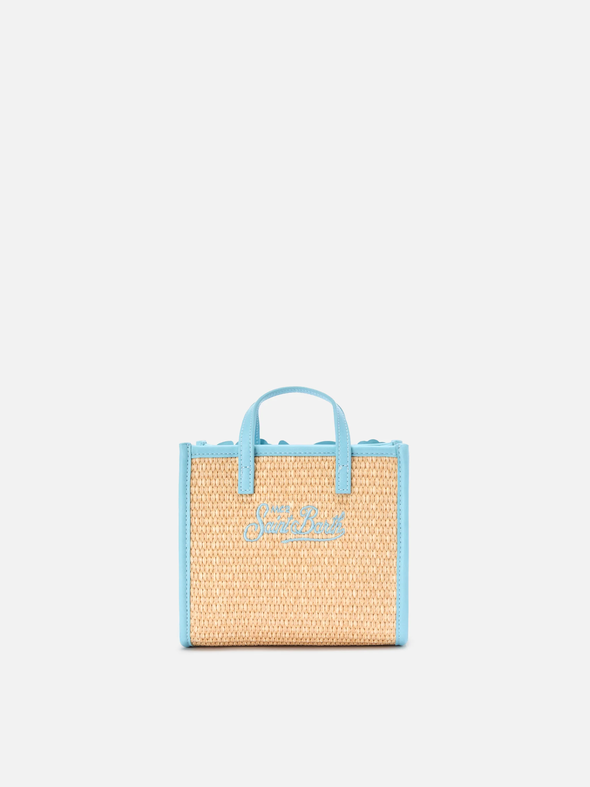Vivian mini straw effect bag with decorative shell embroidery - Image 4