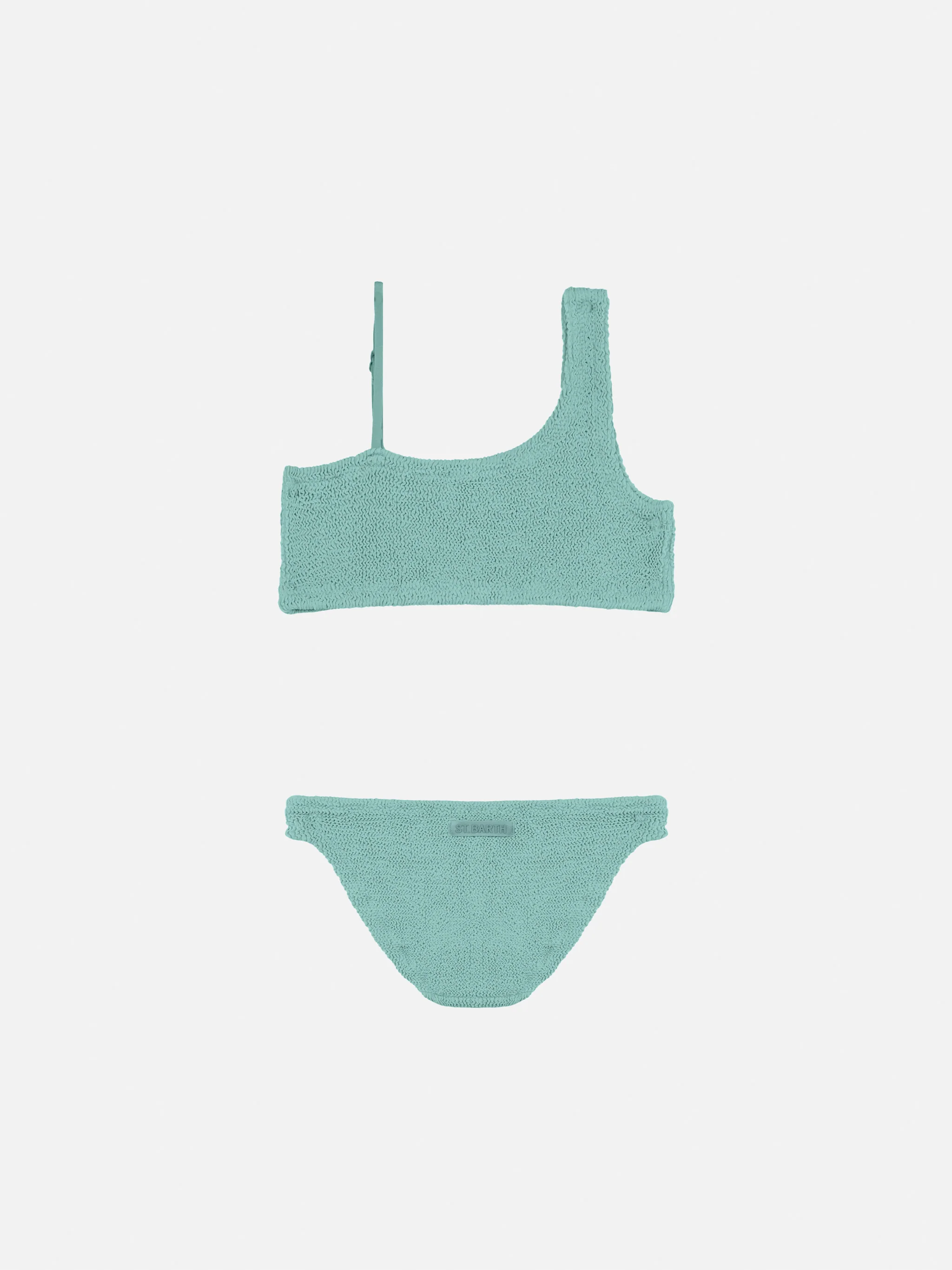 Vivy sage green one-shoulder crinkle bikini - Image 3