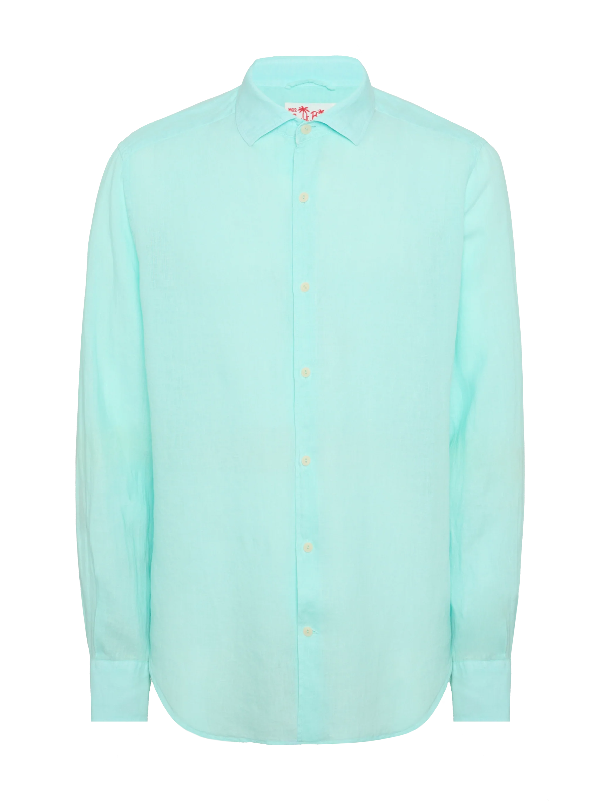 Water green linen shirt Pamplona - Image 4
