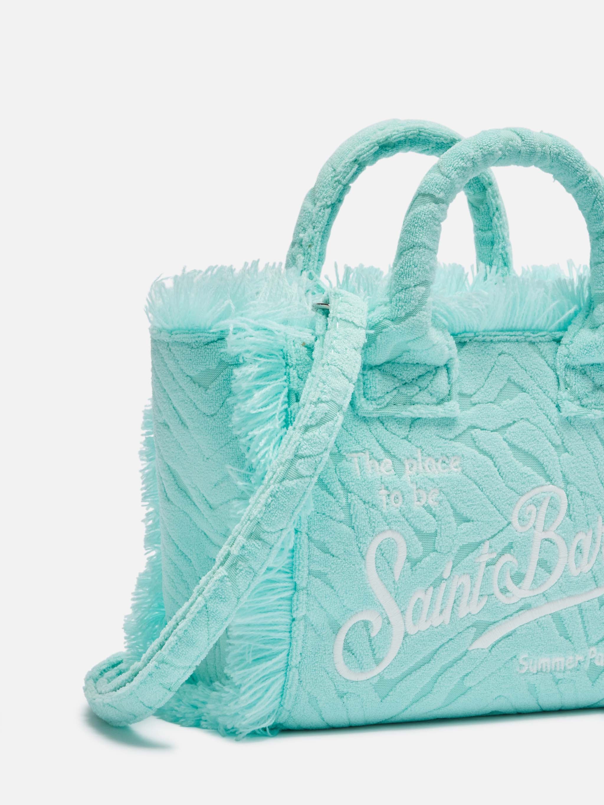 Water green zebra embossed Mini Vanity Sponge Bag - Image 3