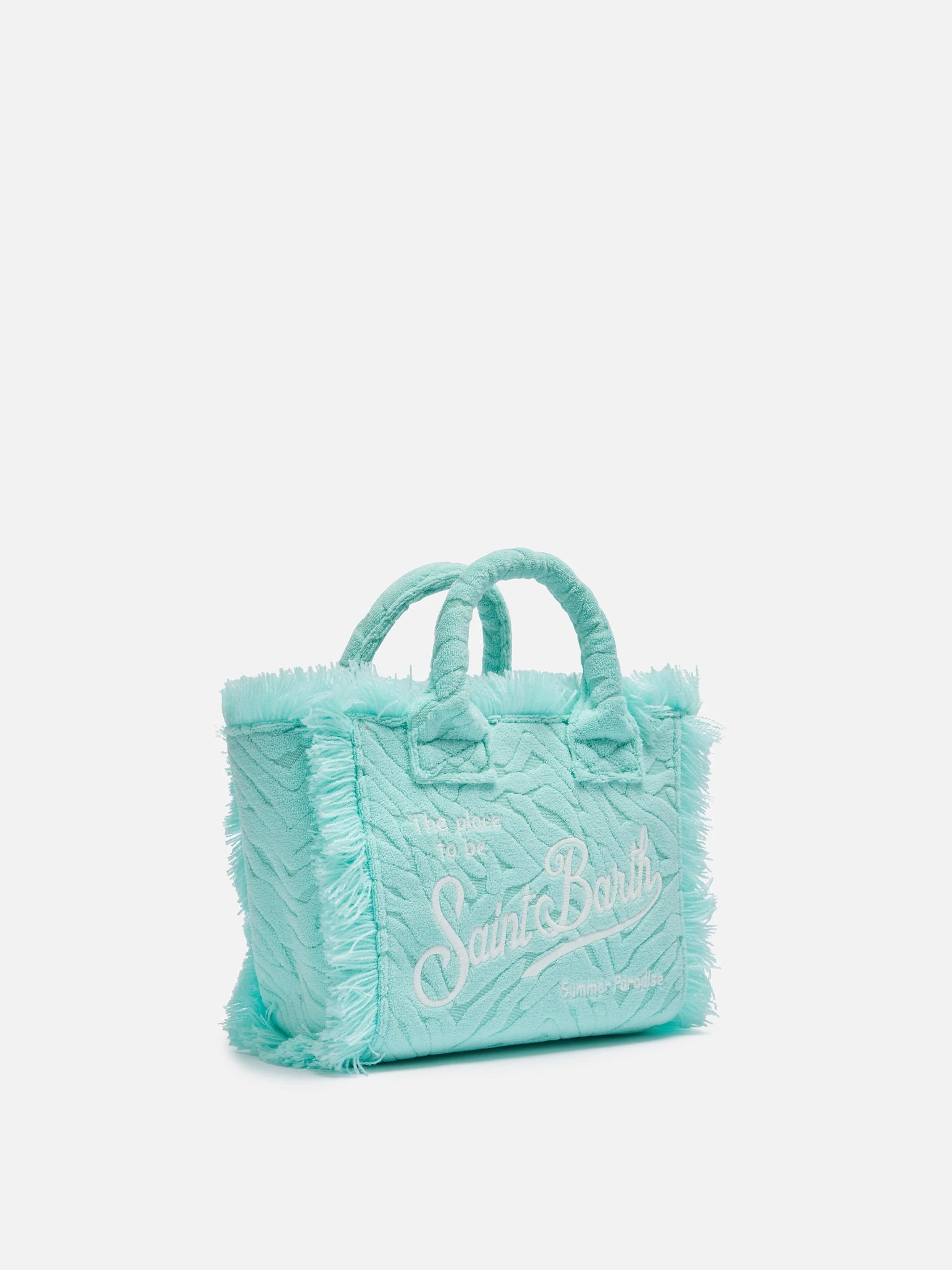 Water green zebra embossed Mini Vanity Sponge Bag - Image 4