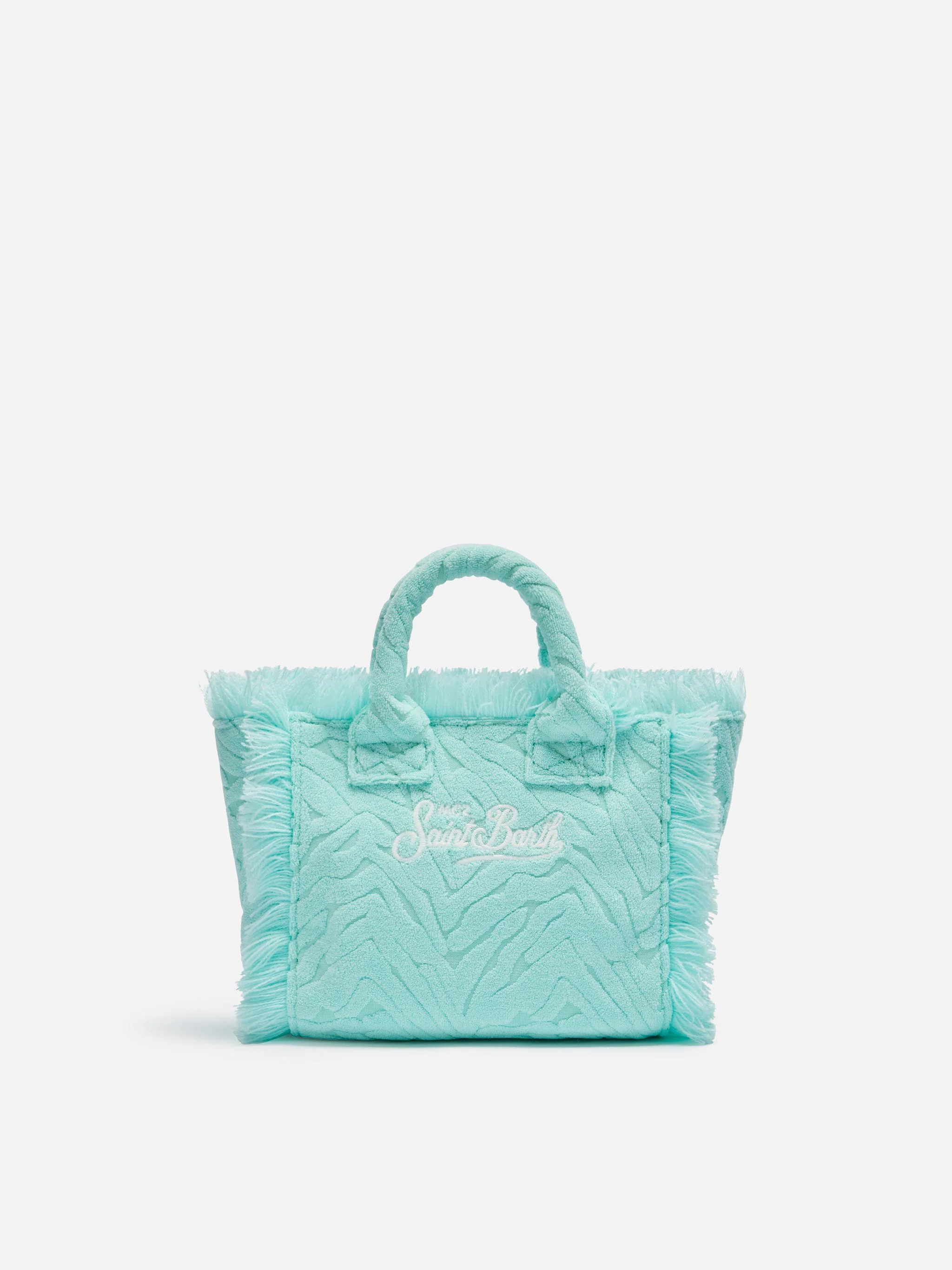 Water green zebra embossed Mini Vanity Sponge Bag - Image 5