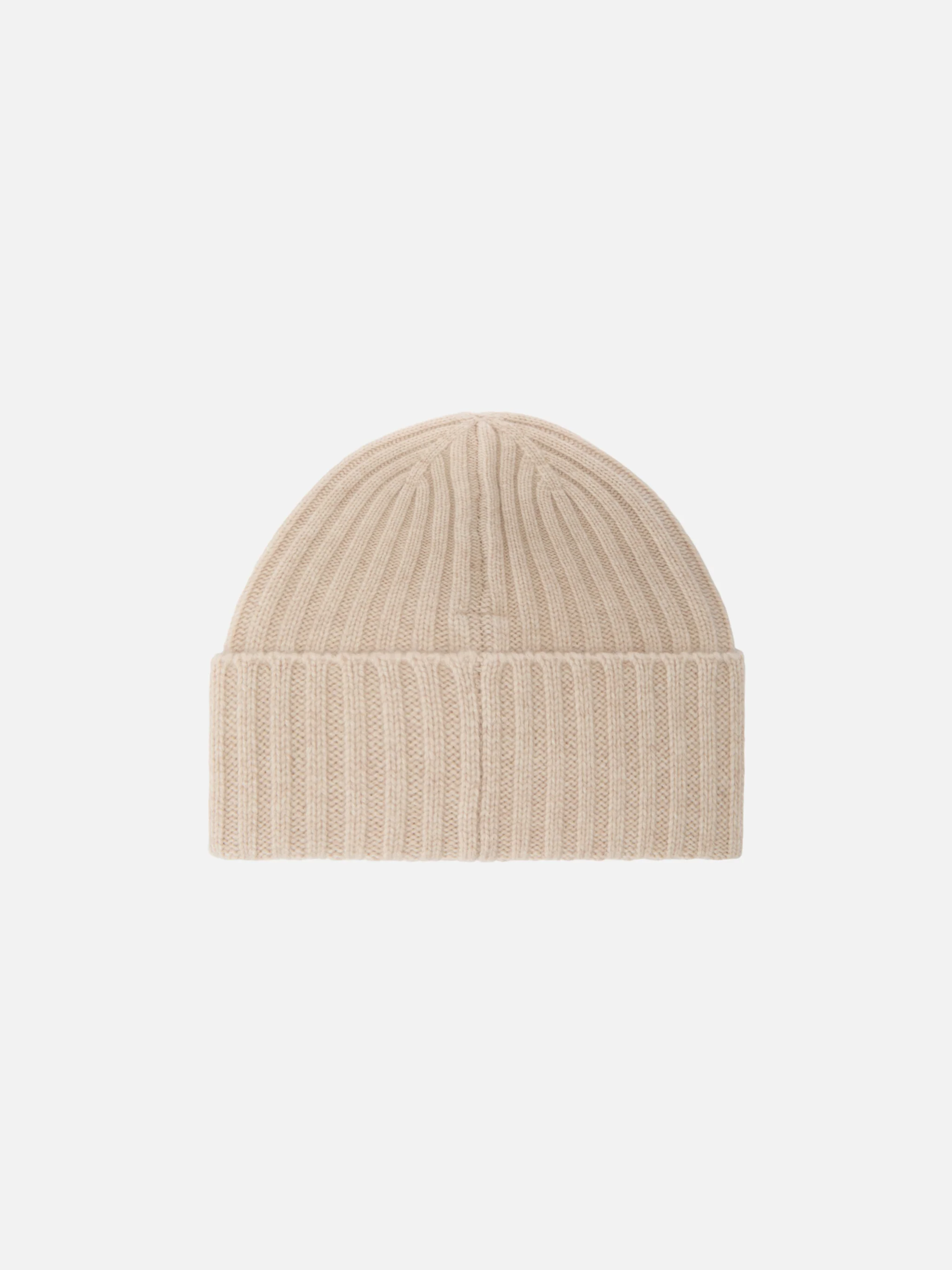Wengen beanie in beige melange cashmere with St. Barth embroidery on the turn-up - Image 3