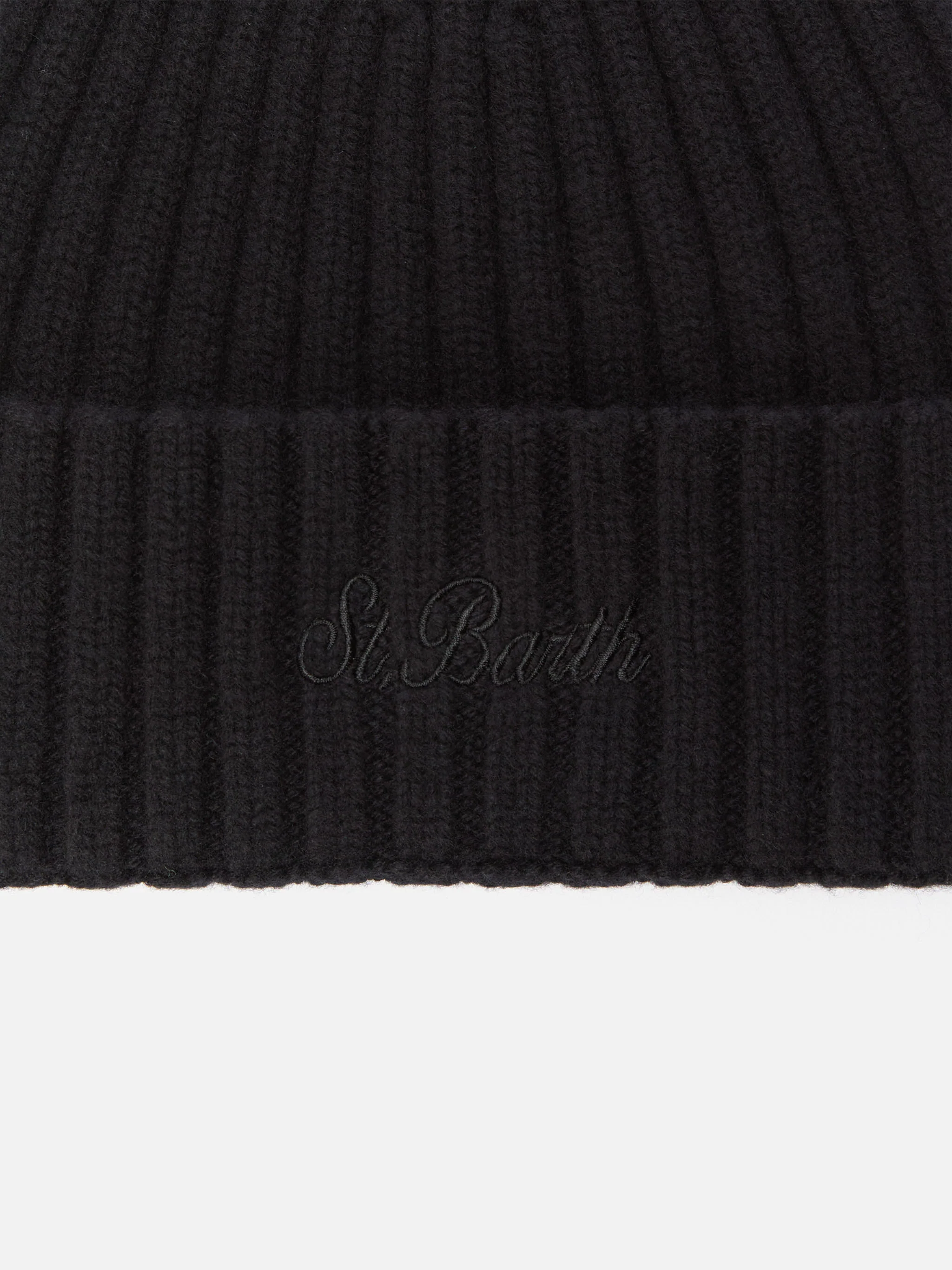 100% WOOL Wengen beanie in black - Image 2