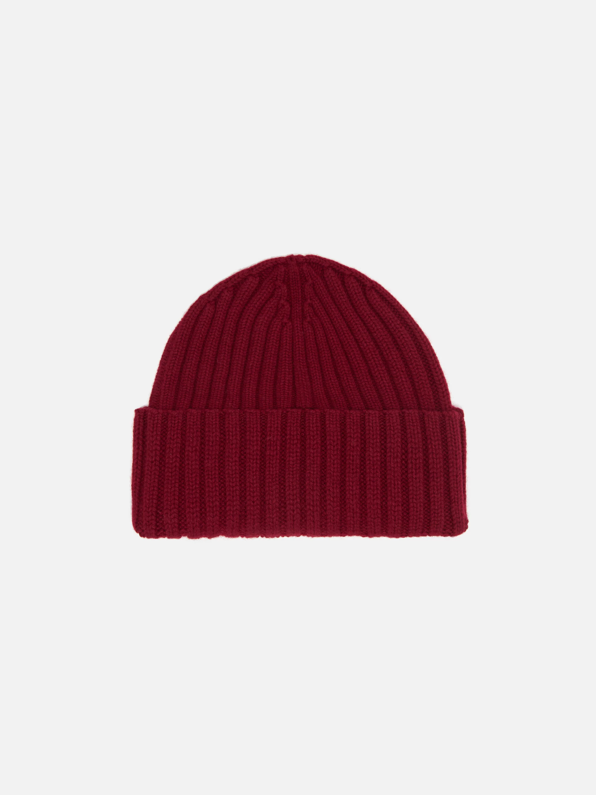100% WOOL Wengen beanie in burgundy - Image 3