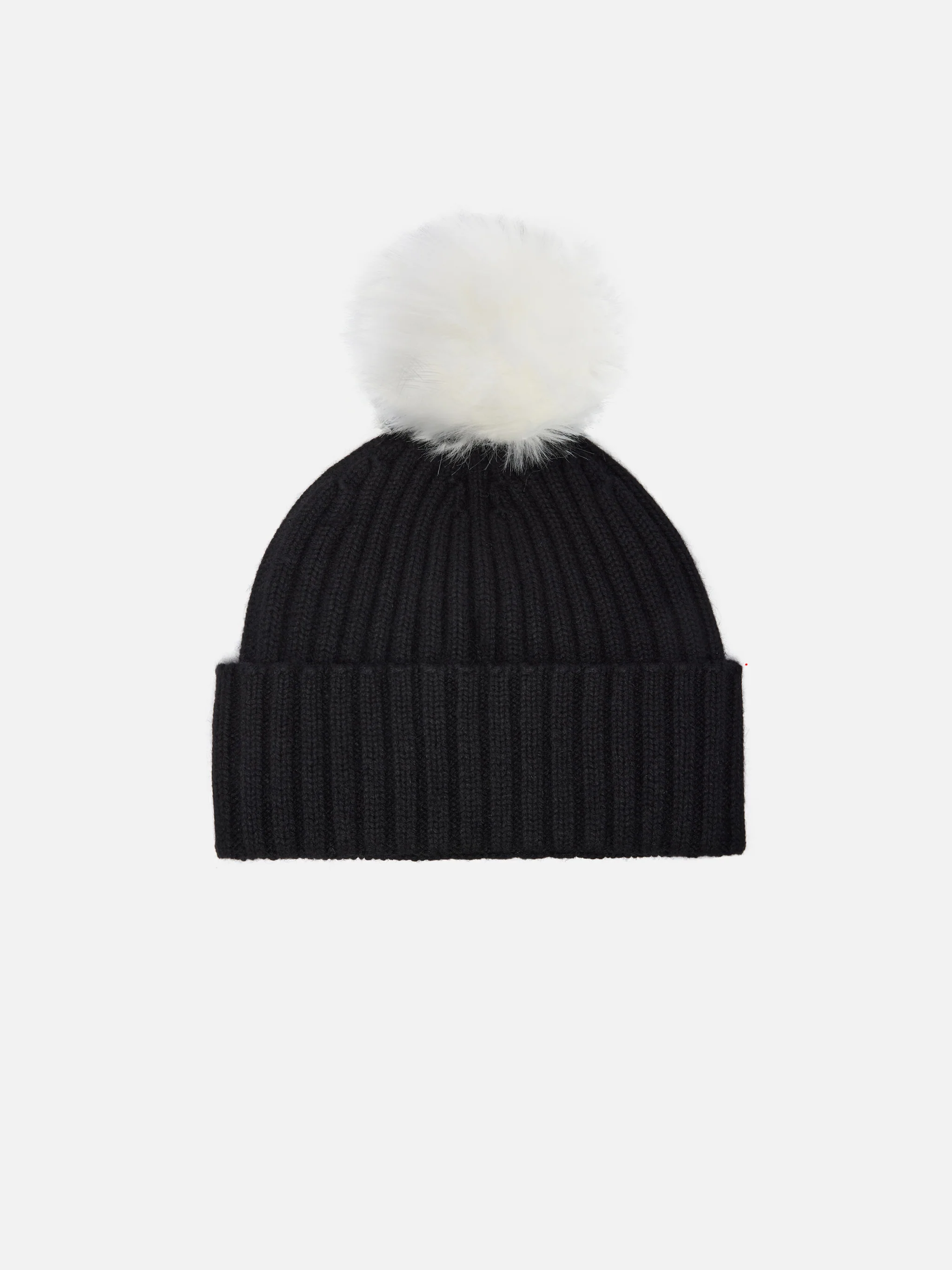 Wengen beanie in cashmere blend in black with St. Barth embroidery and pom-pom - Image 3