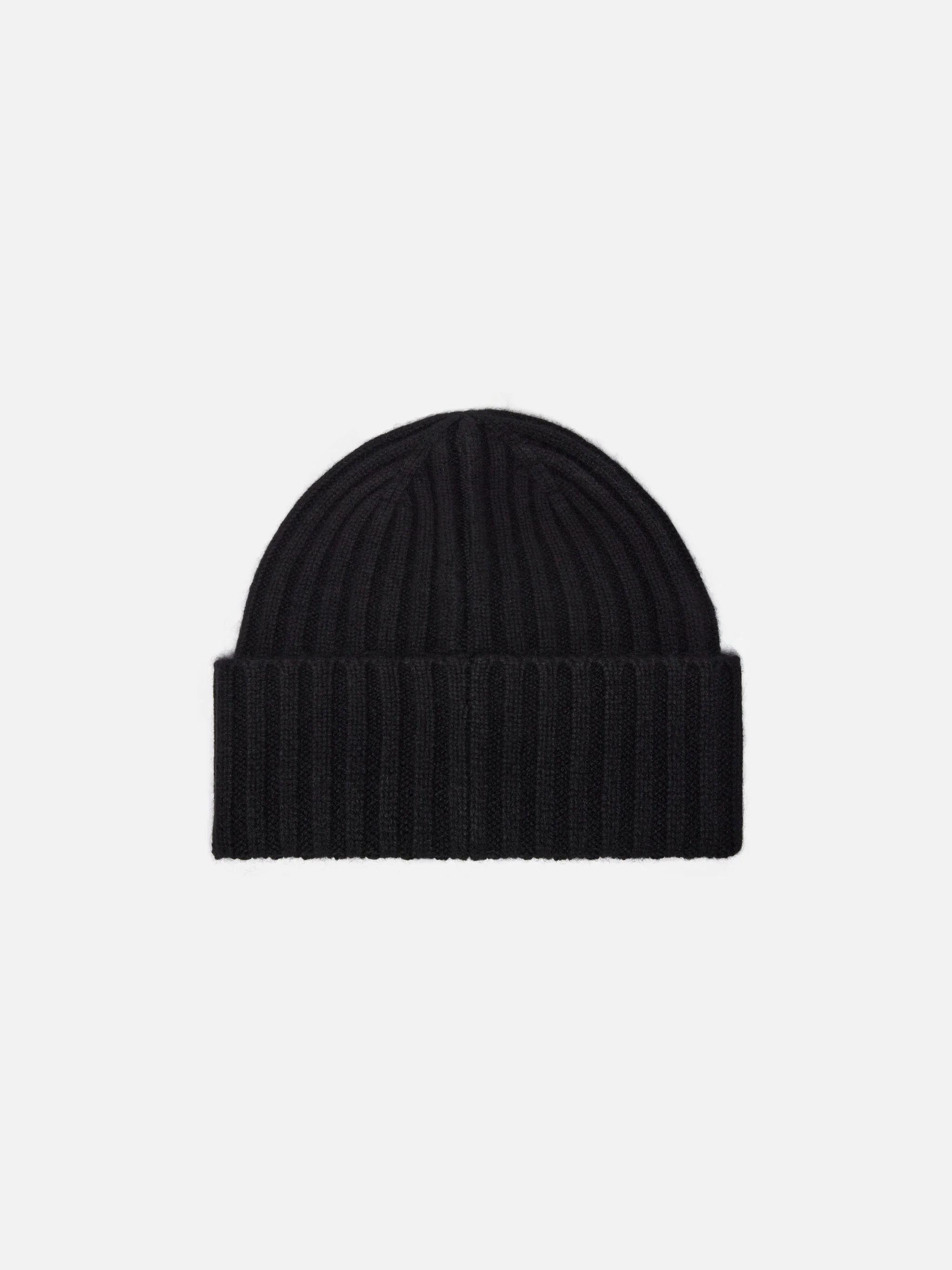 Wengen beanie in cashmere in black with St. Barth embroidery on the turn-up - Image 3