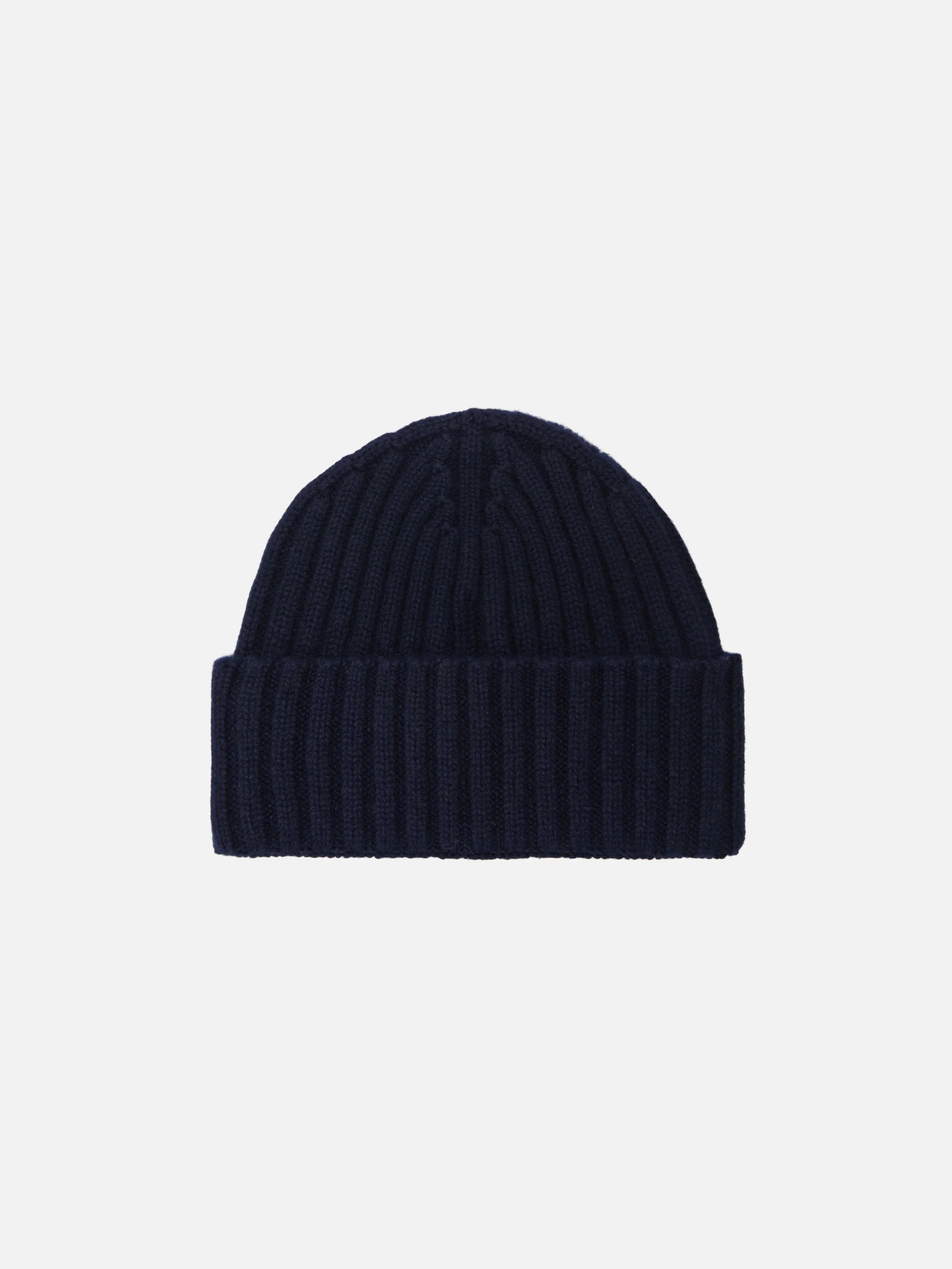 Wengen beanie in cashmere in blue with St. Moritz embroidery - Image 3