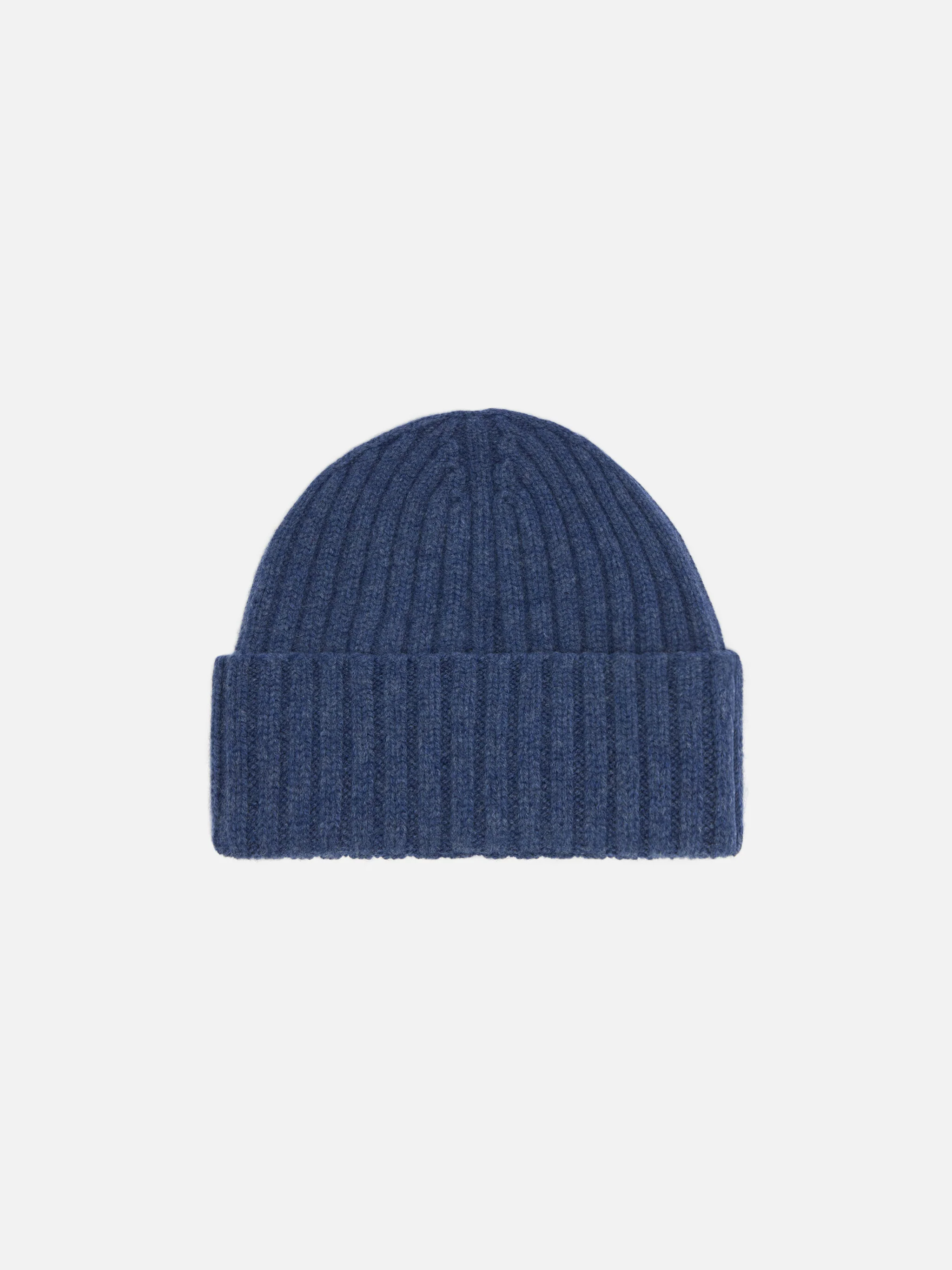 100% WOOL Wengen beanie in denim blue - Image 3