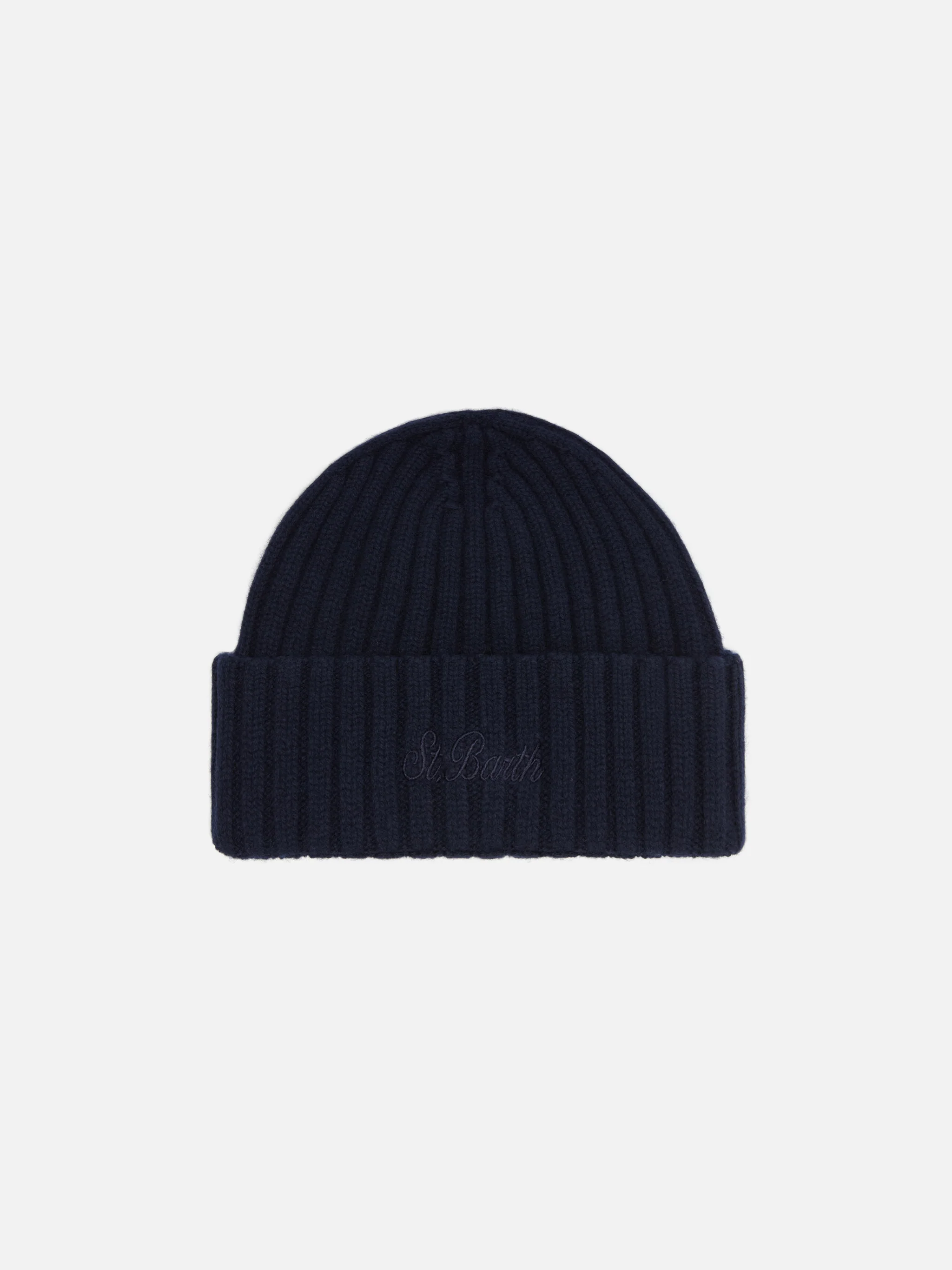 100% WOOL Wengen beanie in navy blue