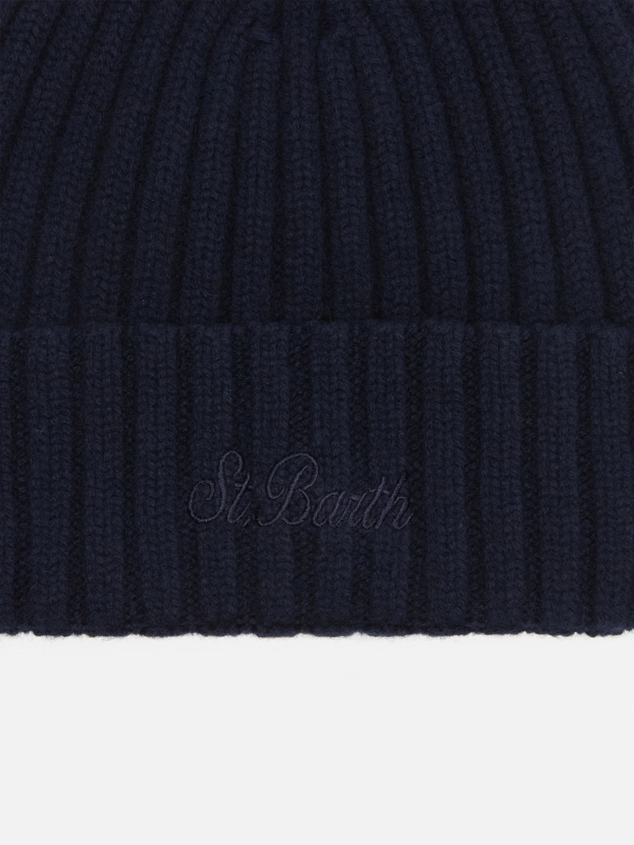 100% WOOL Wengen beanie in navy blue - Image 2