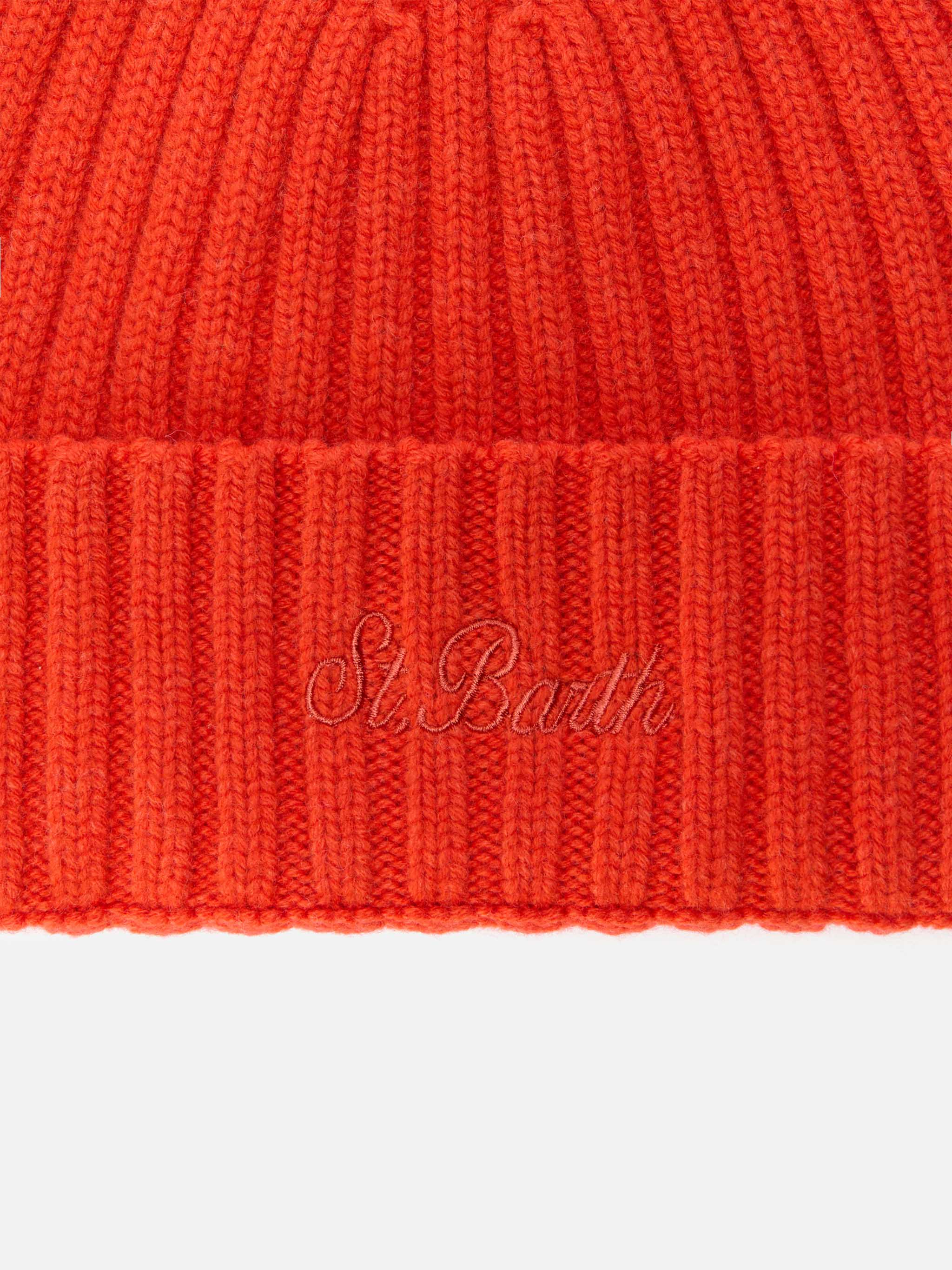 100% WOOL Wengen beanie in orange - Image 2