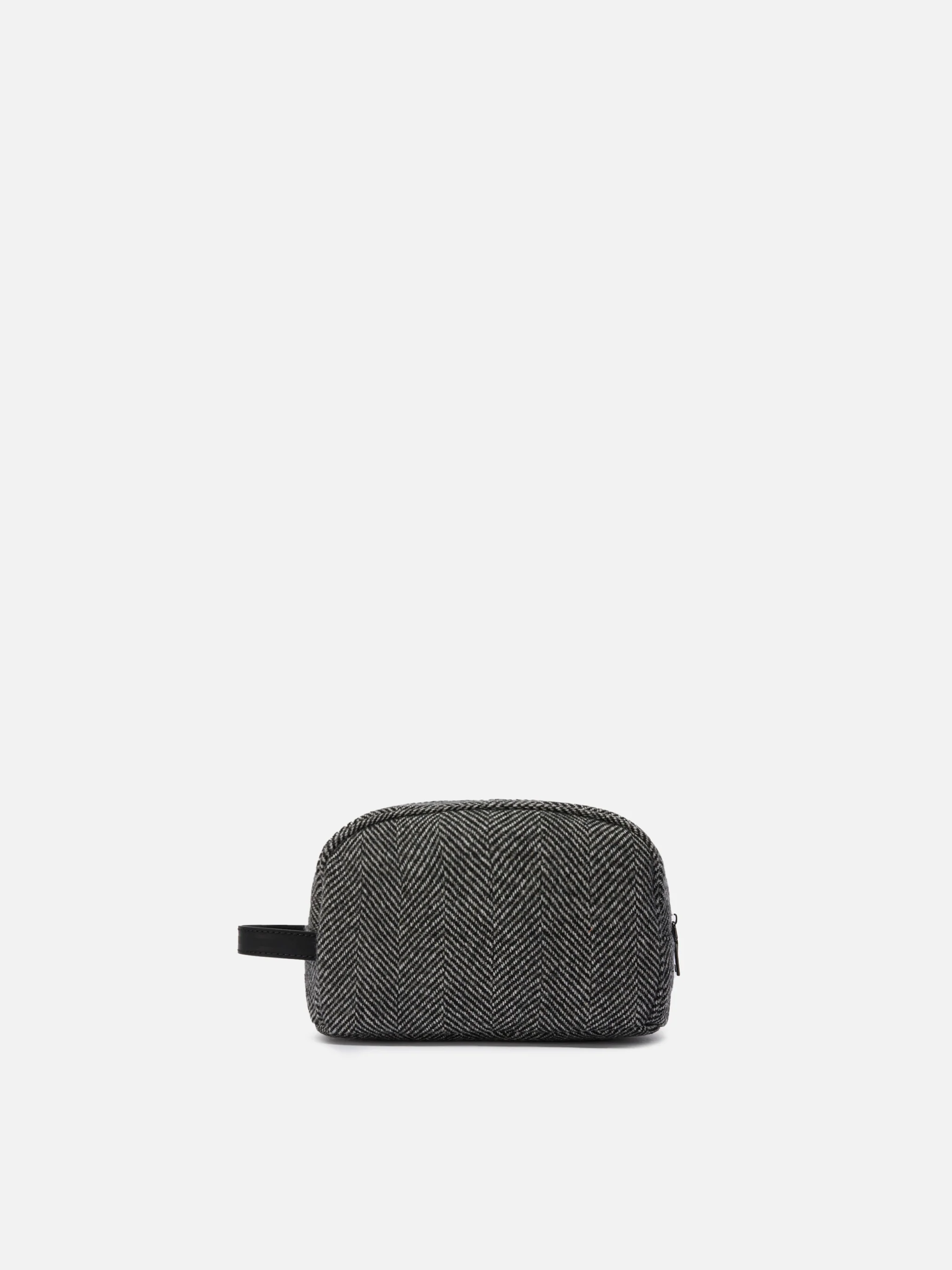 Westwood Vanity Case in herringbone wool blend - Image 3