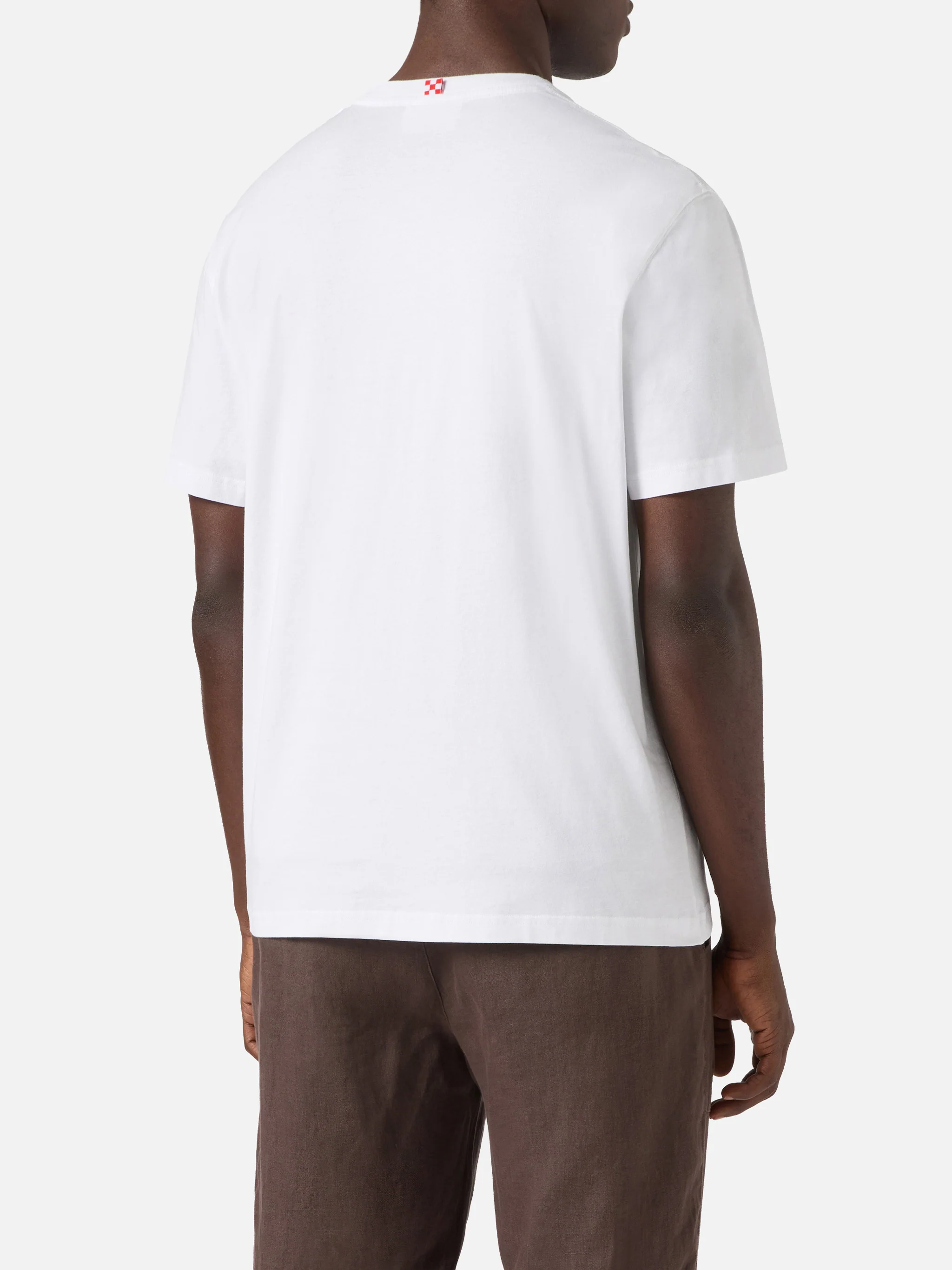 White Austin t-shirt with watch and Call Me James embroidery - Image 4