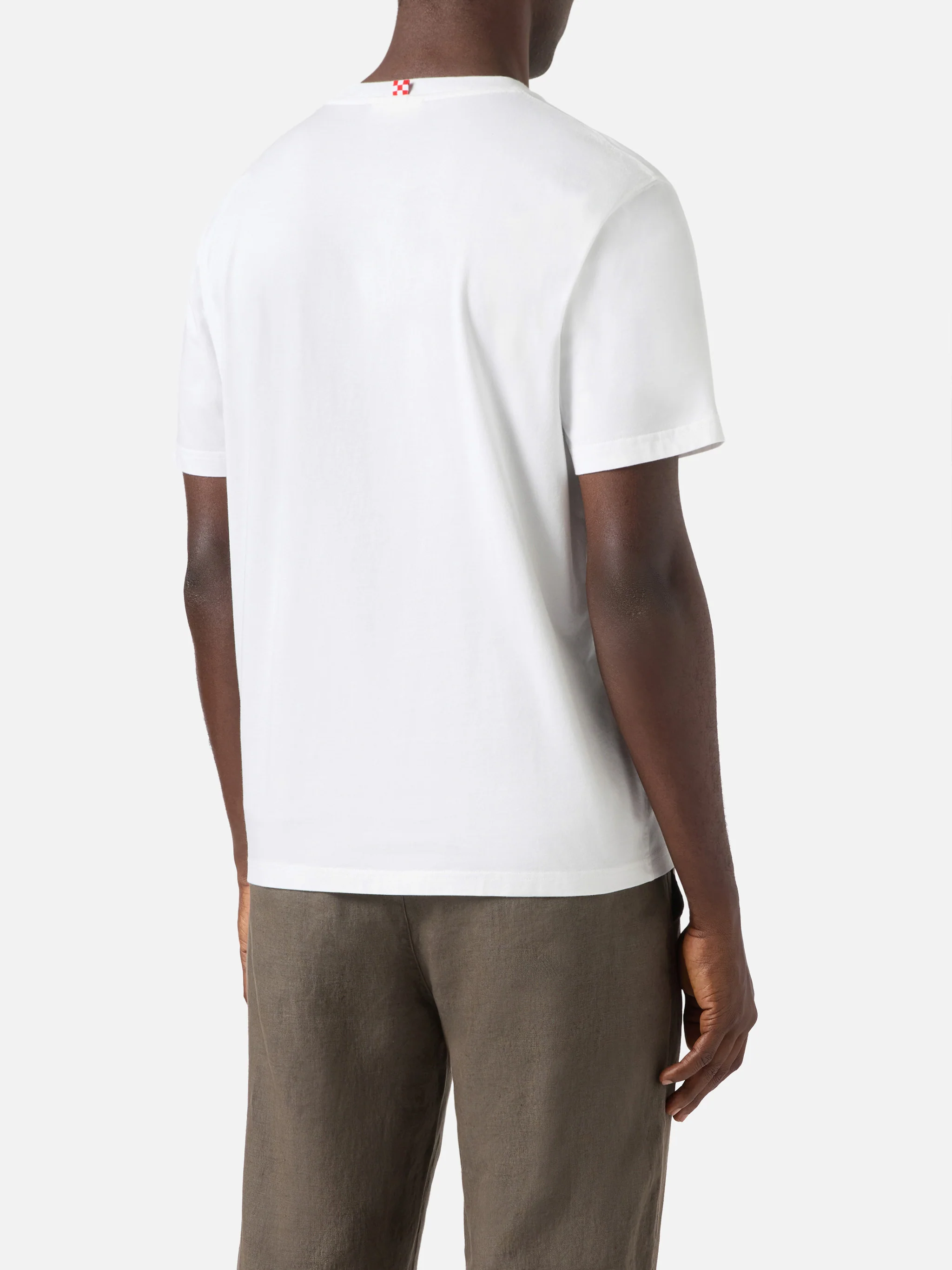 White Austin t-shirt with watch and Time Is Money embroidery - Image 4