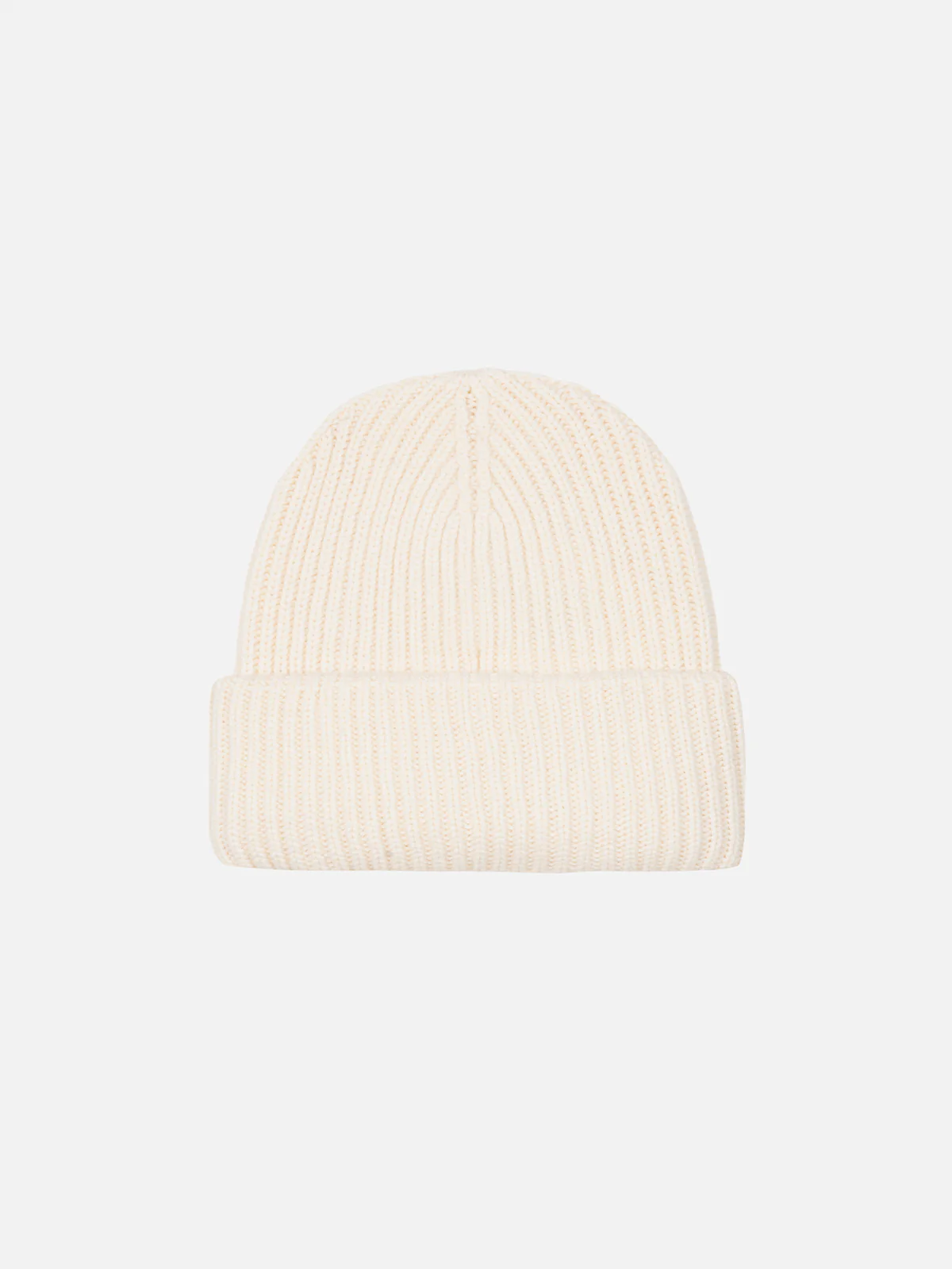 White ribbed beanie Berry Jr with Saint Barth patch - Image 2