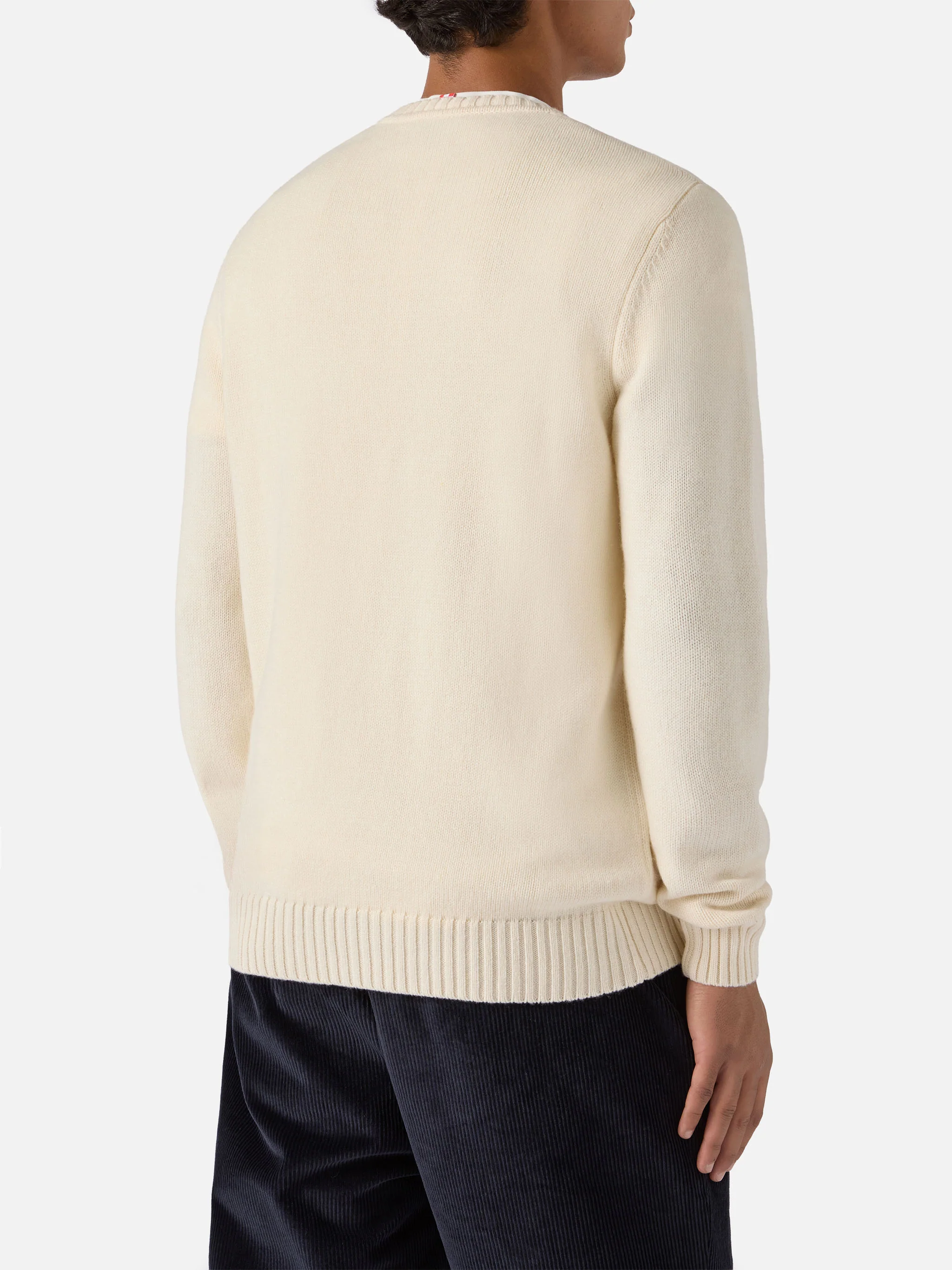 White Bombardino Light sweater with St. Moritz jacquard | ST. MORITZ TOP OF THE WORLD SPECIAL EDITION - Image 3