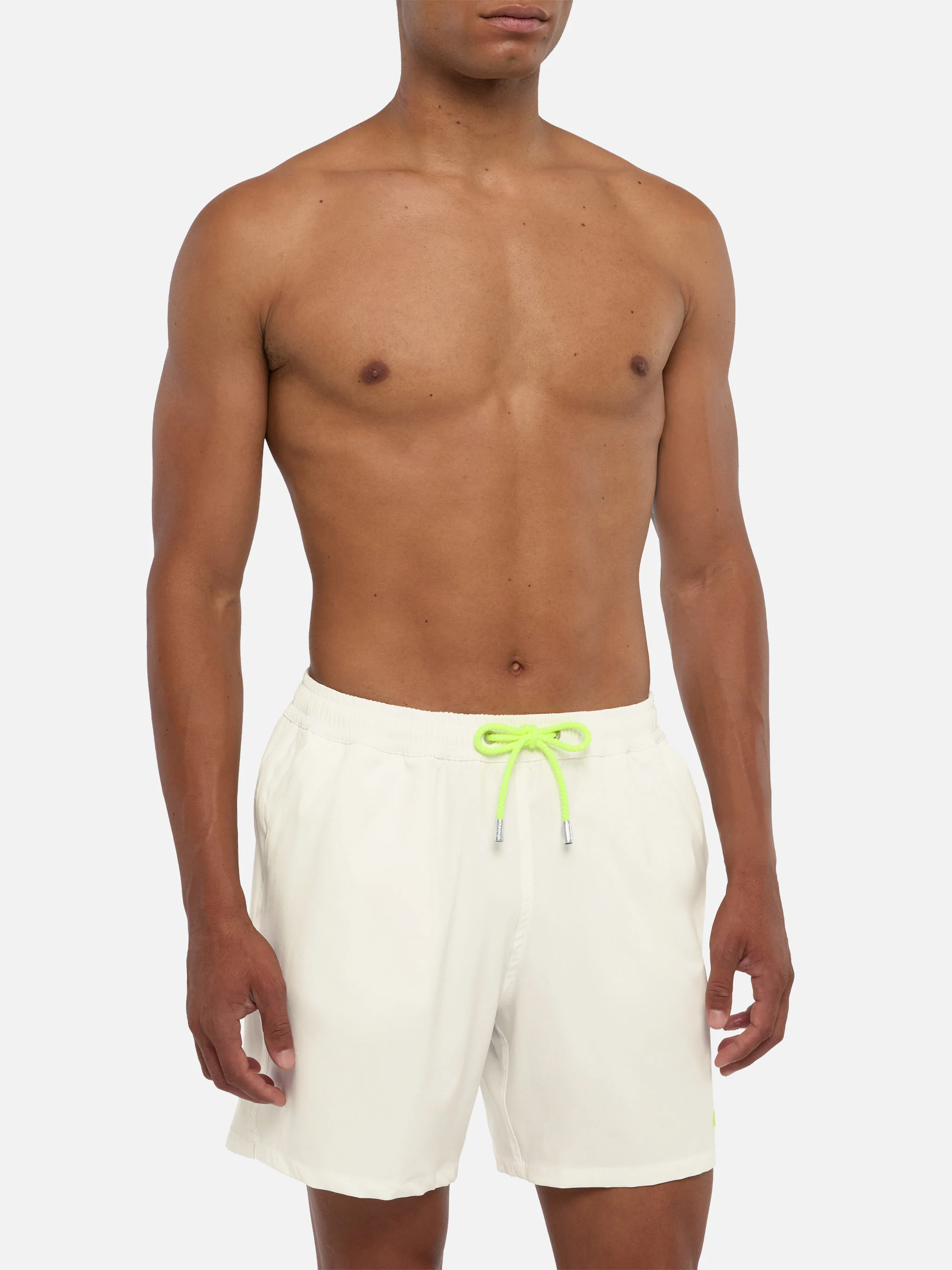 White Comfort swim shorts  with St. Barth embroidery - Image 3