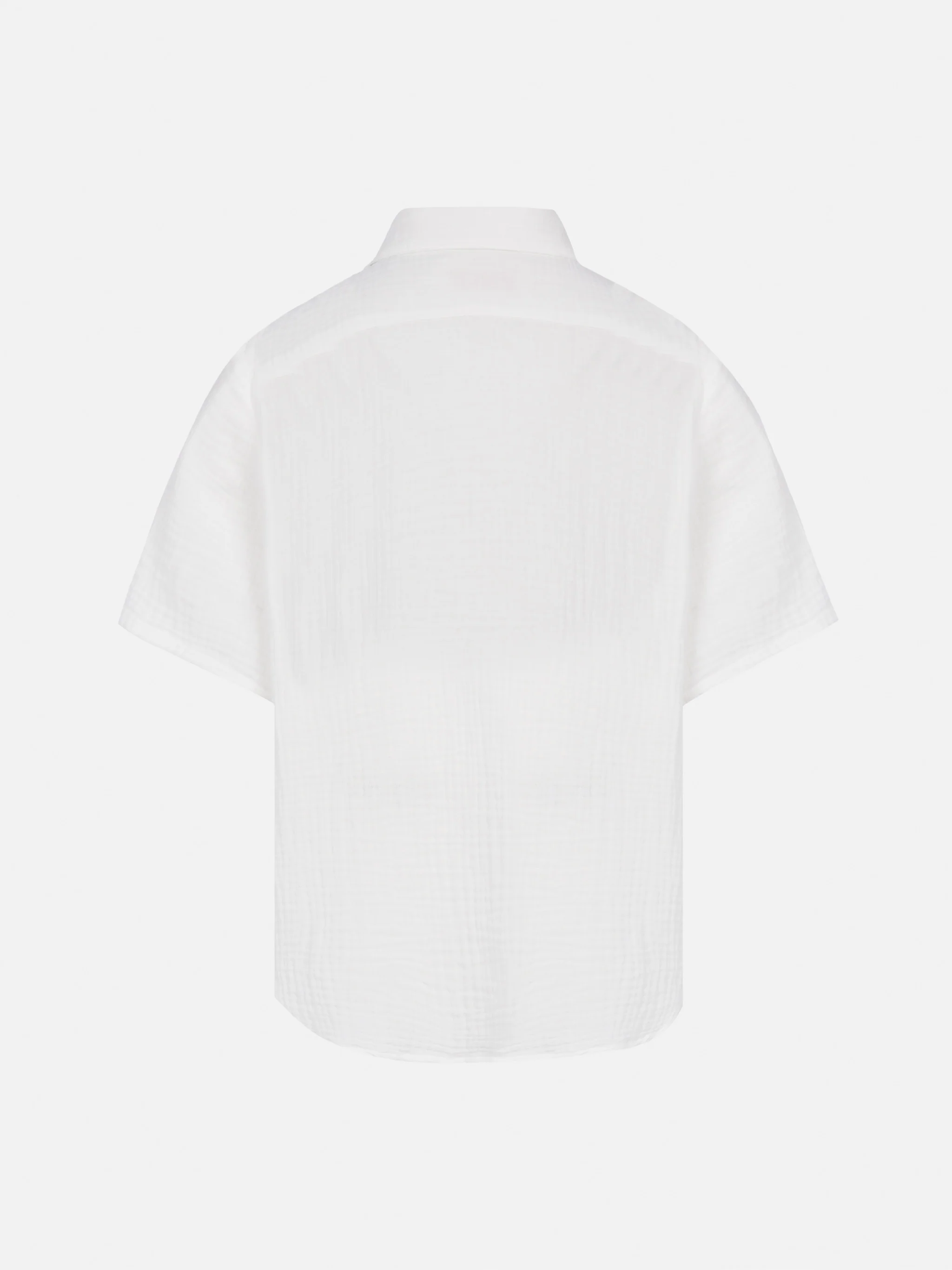 White cotton gauze polo shirt Madeira - Image 2