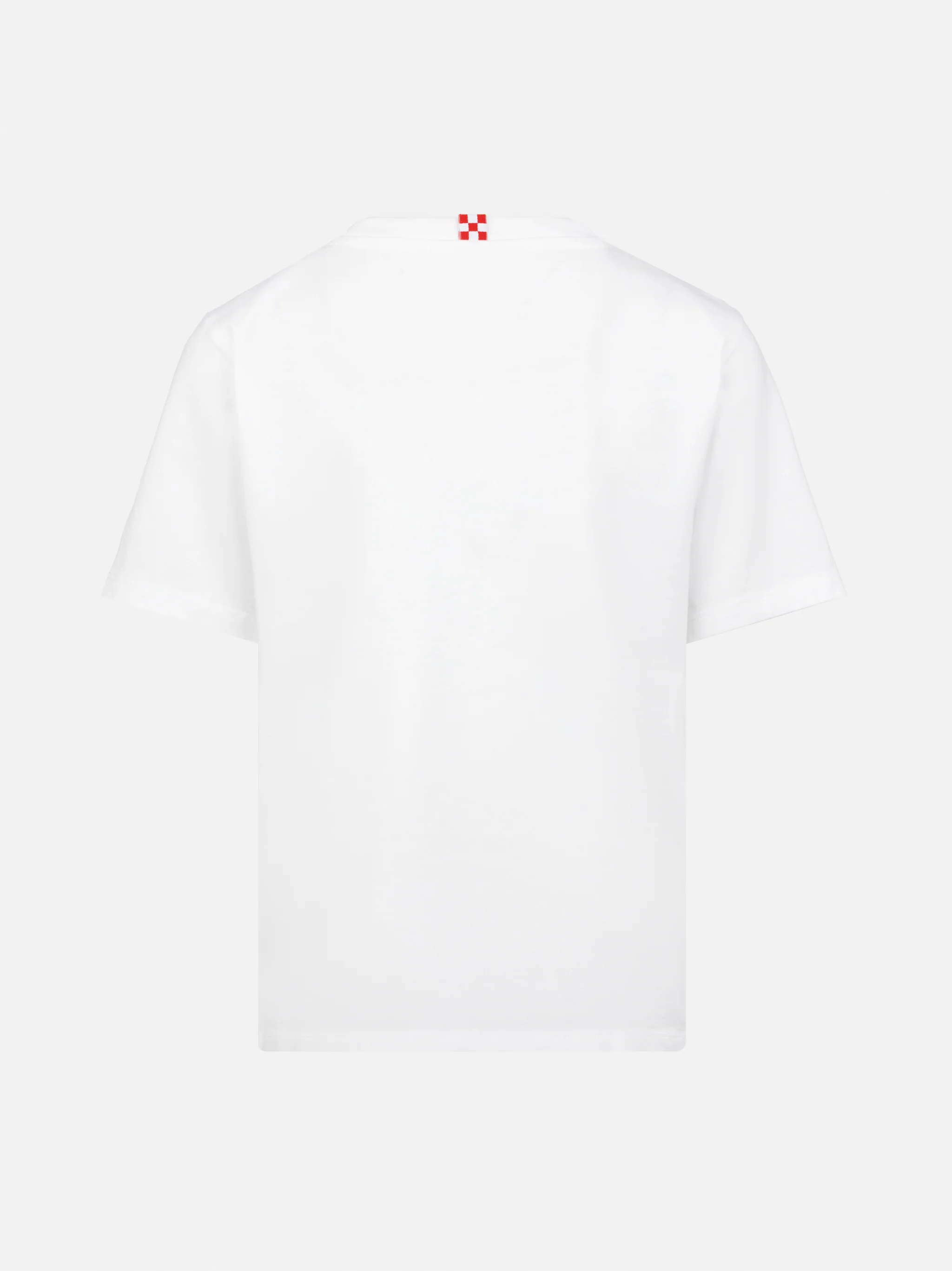 White cotton jersey t-shirt Dover with St. Barth embroidery - Image 3