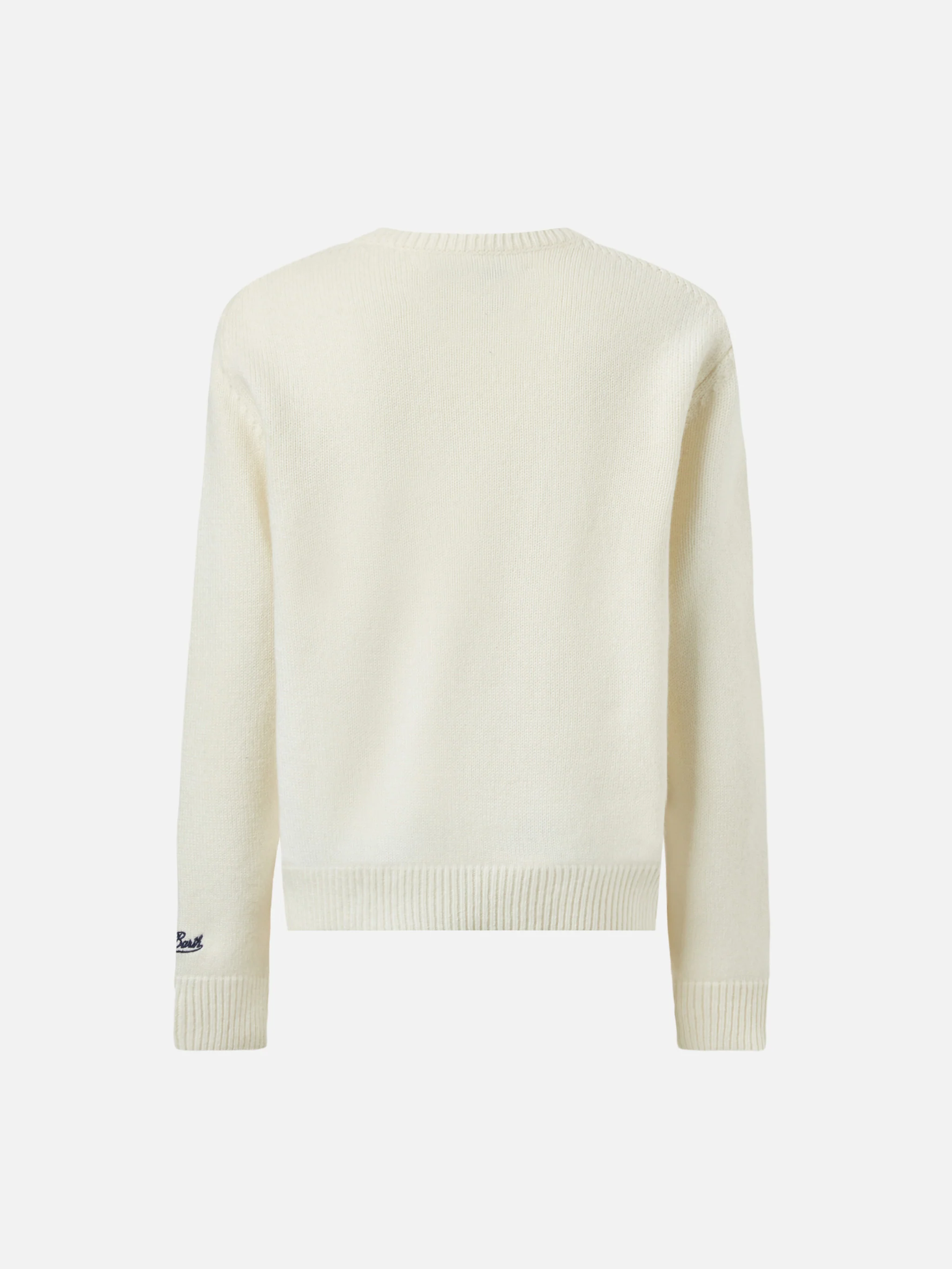 White crewneck Douglas with Let it snow embroidery - Image 3