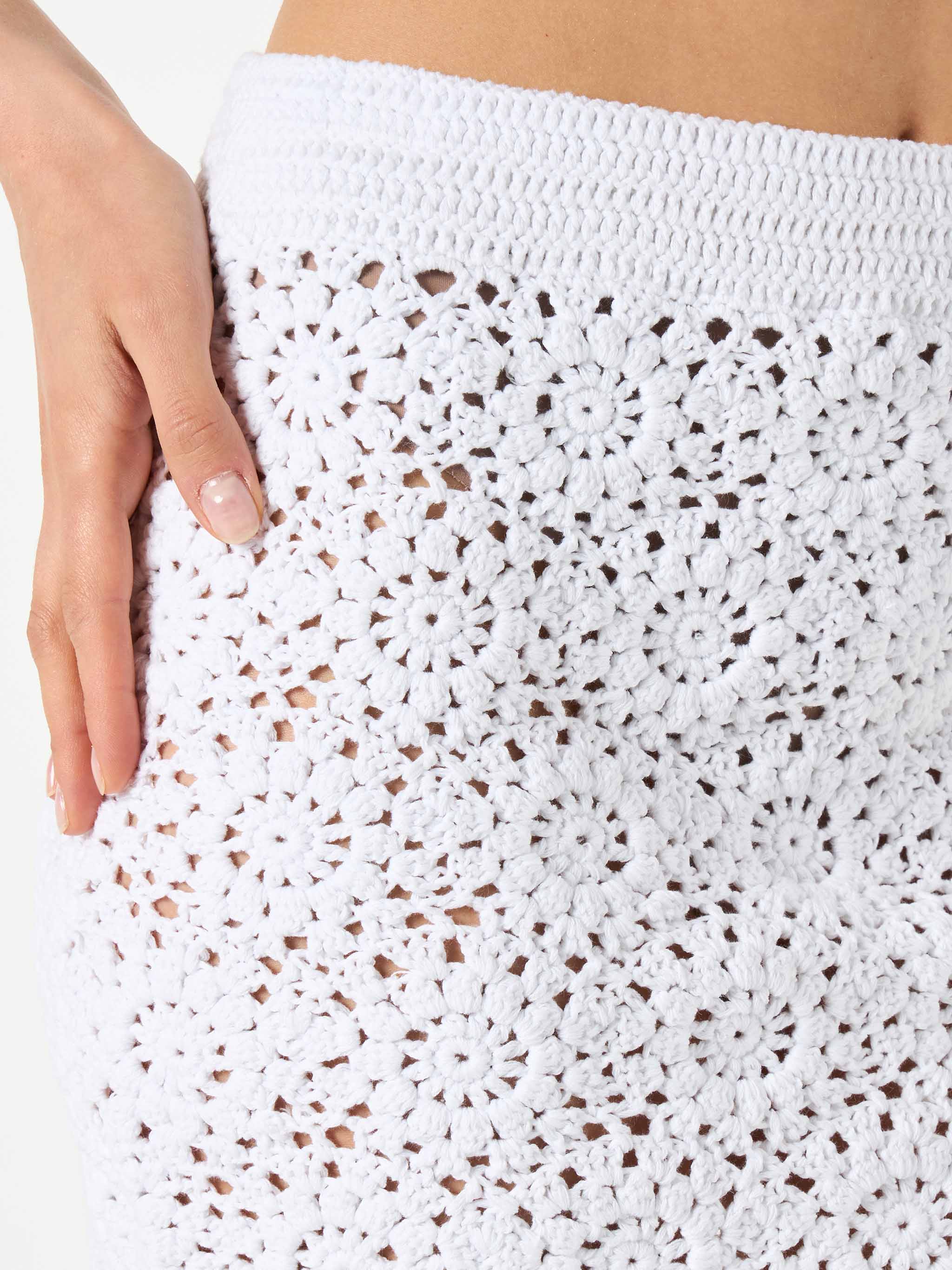 White crochet mini skirt - Image 2