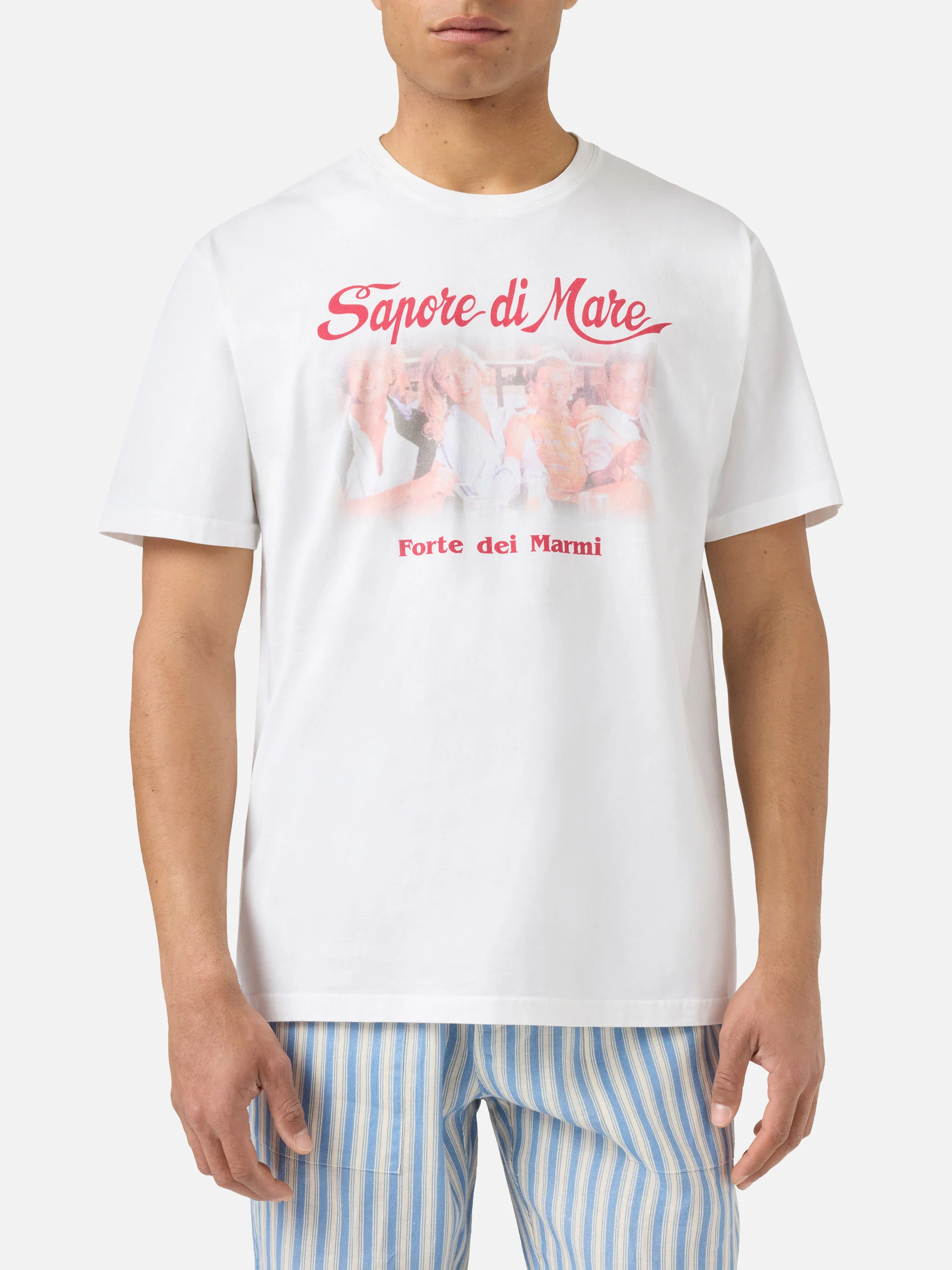 White Denver t-shirt with Sapore di Mare Aula print | Special Edition - Image 2