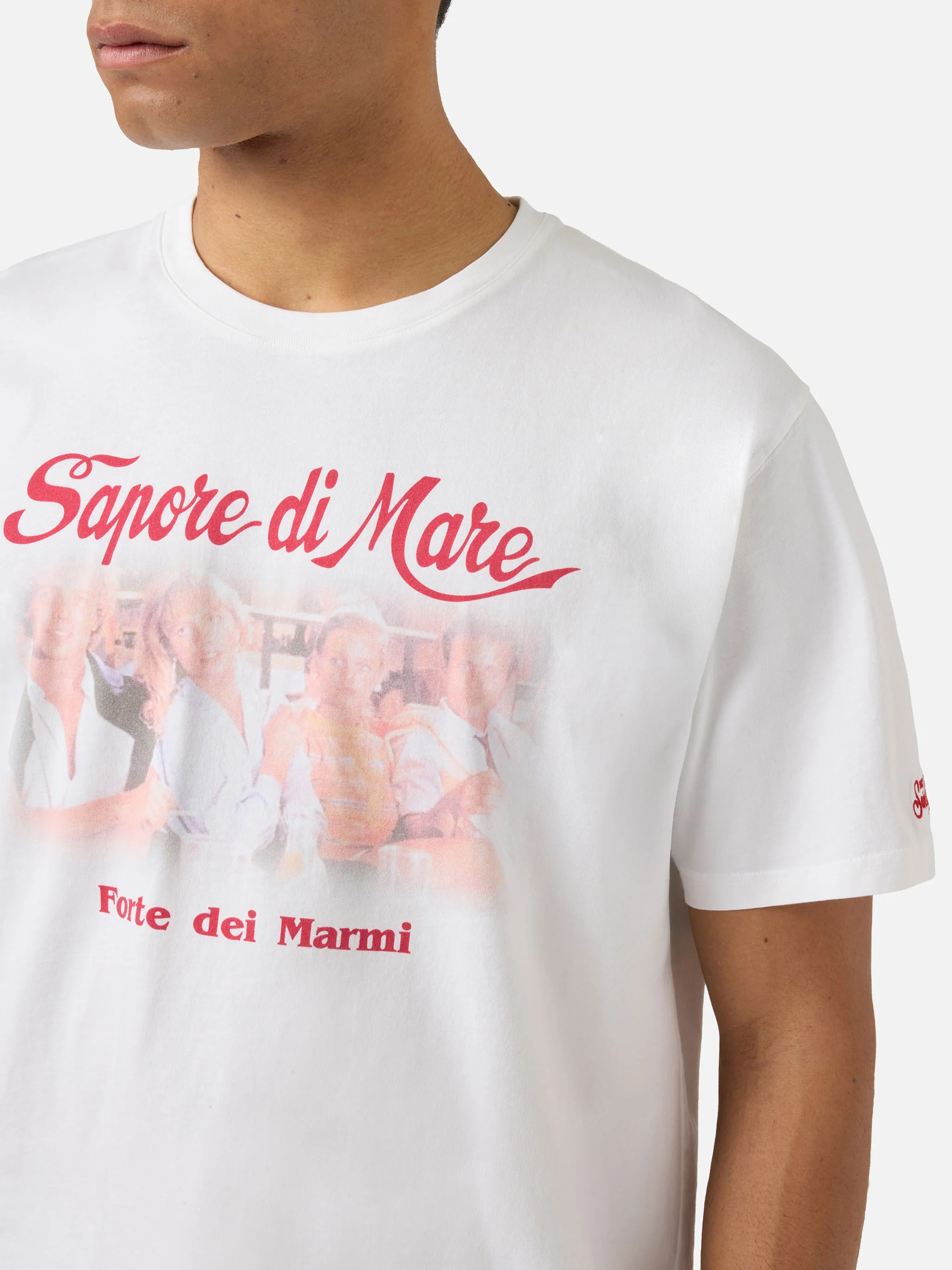 White Denver t-shirt with Sapore di Mare Aula print | Special Edition - Image 3