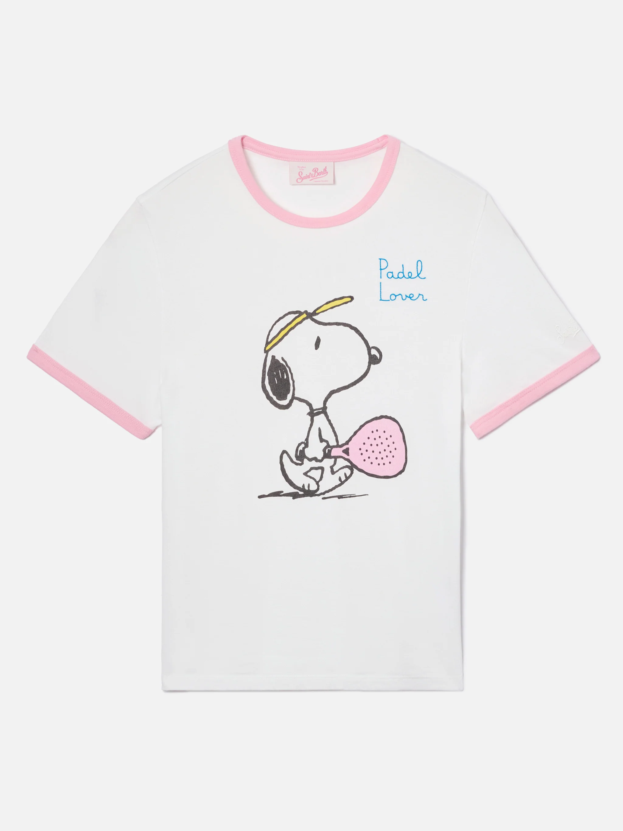 White Emilie String T-shirt with Snoopy print and Padel Lover embroidery | Special edition - Image 4