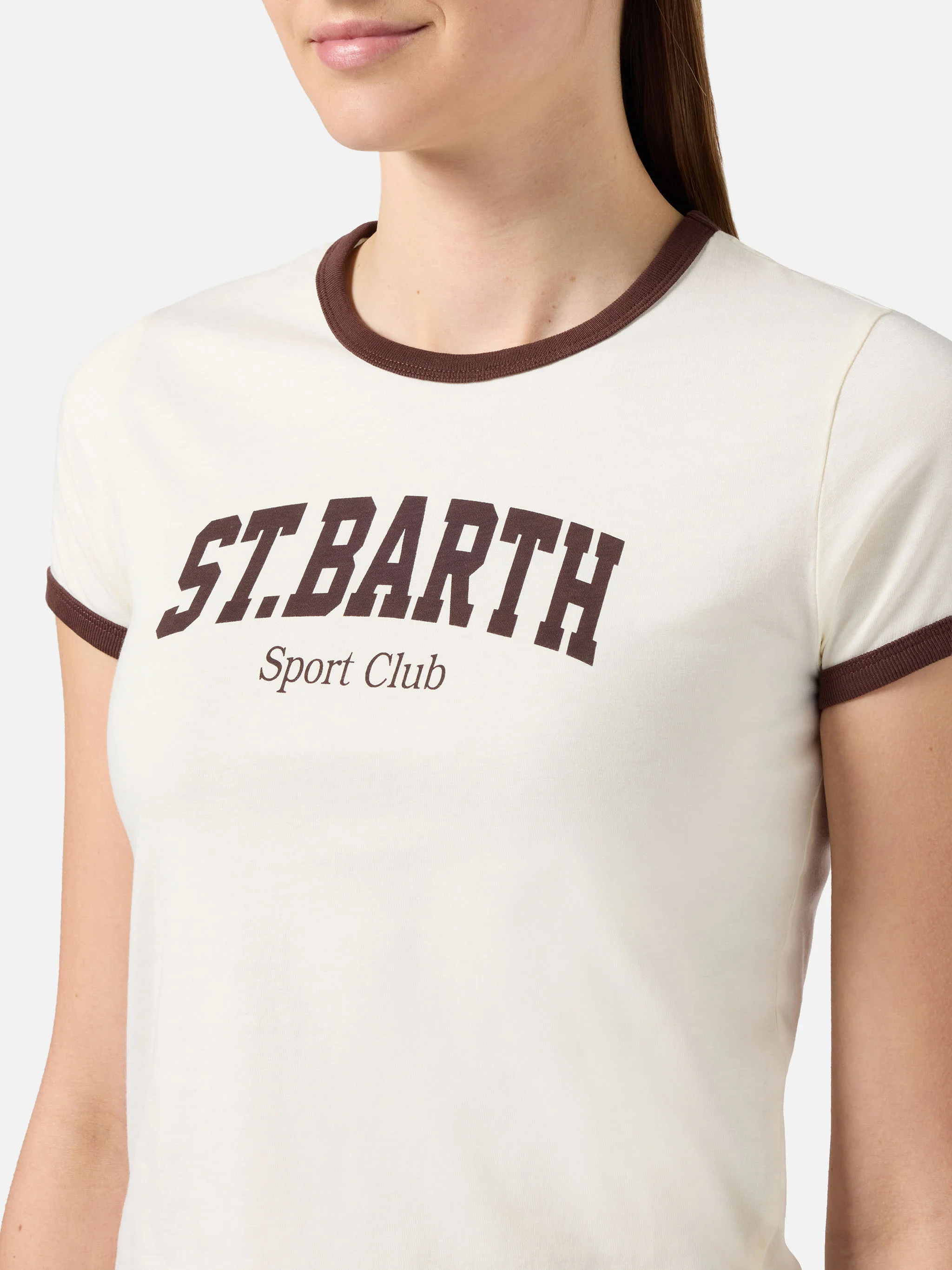 White Emilie String T-shirt with Sport Club print - Image 2