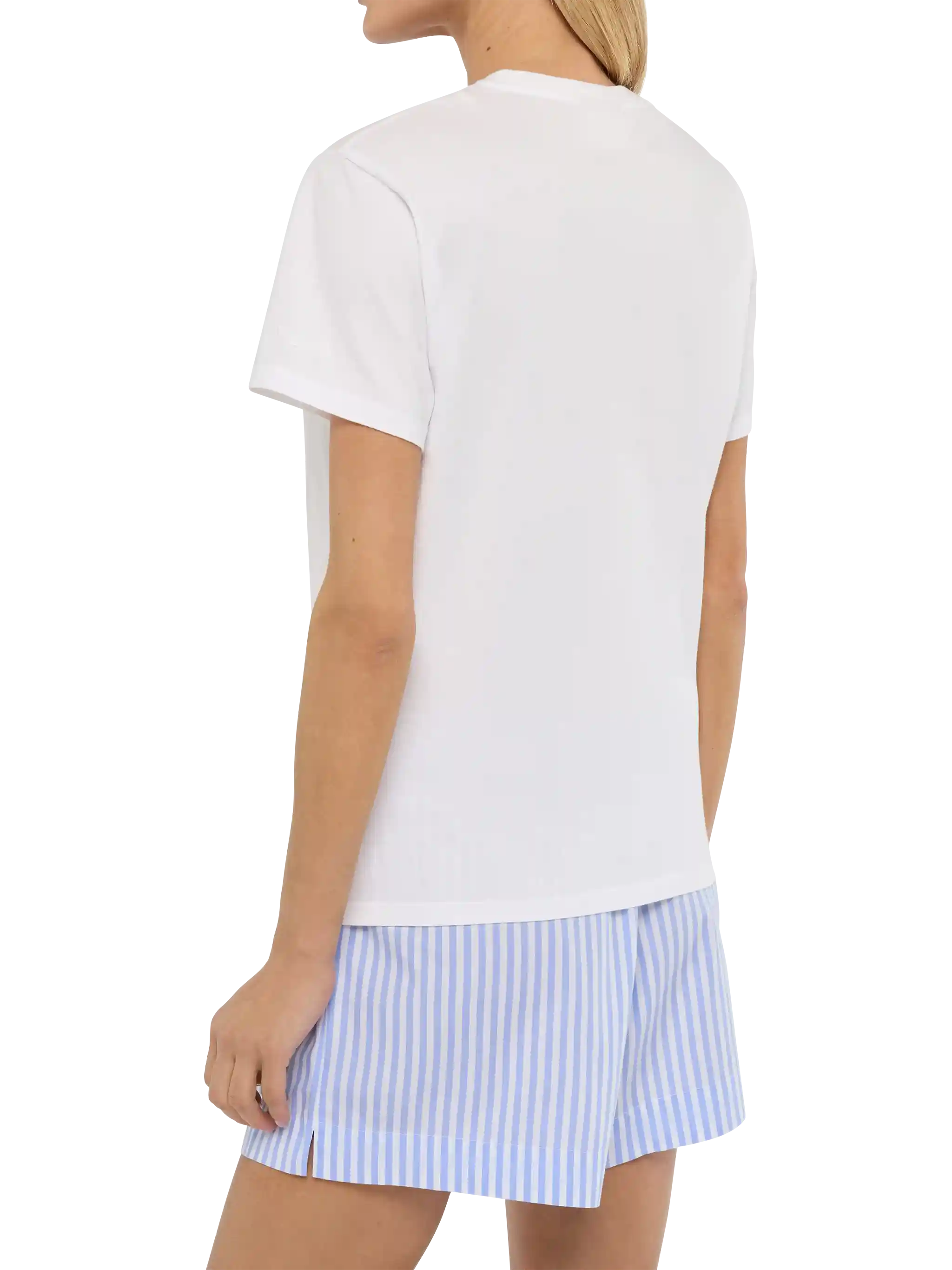 White Emilie T-shirt with Sono molto Tonica embroidery - Image 3