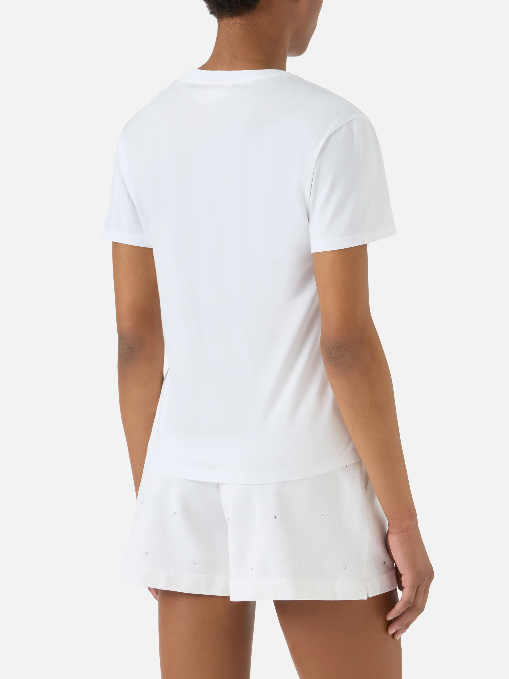 White Emilie T-shirt with Spesso ho sempre ragione embroidery - Image 3