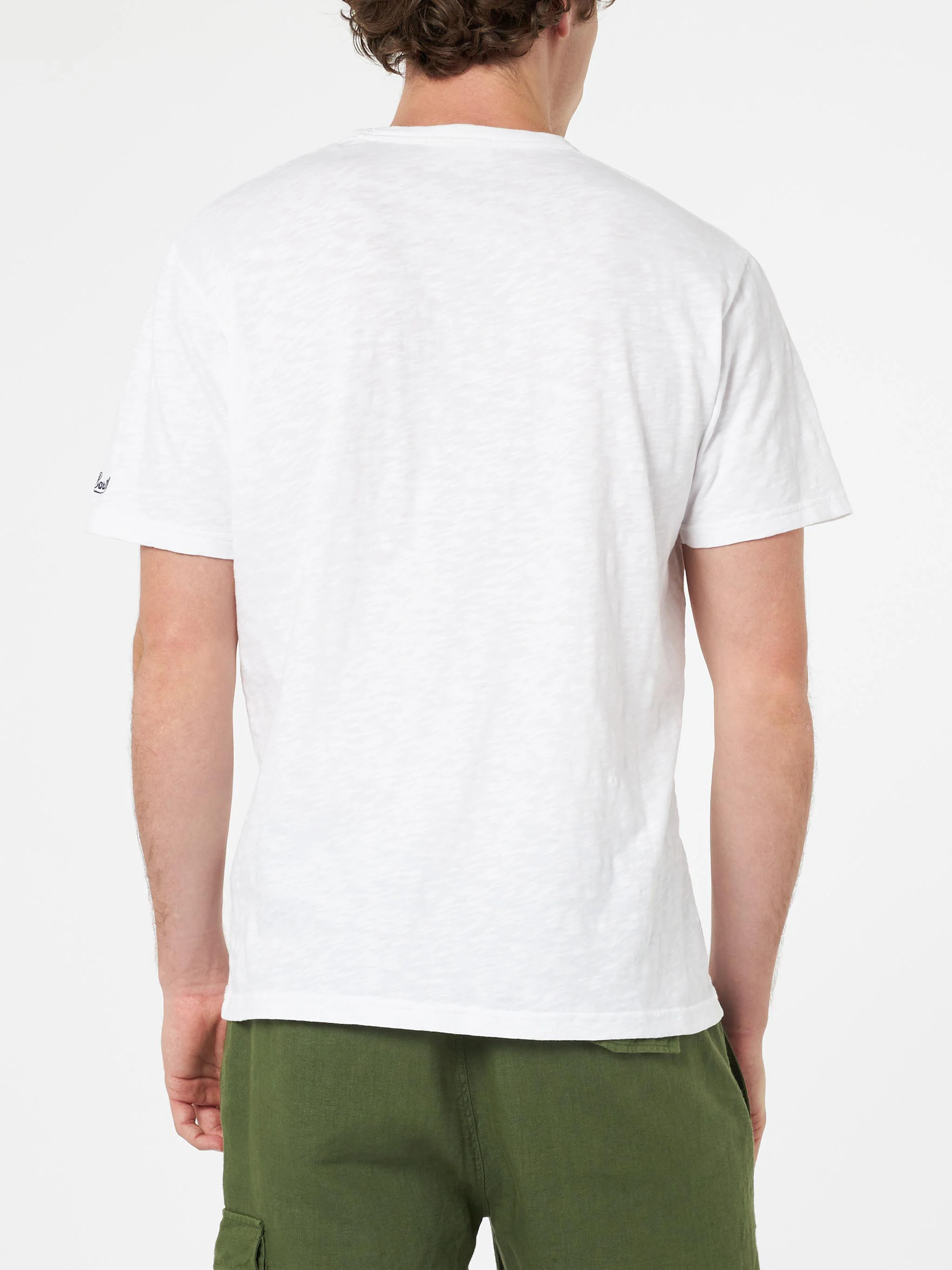 President flamed cotton t-shirt in white solid color - Image 4