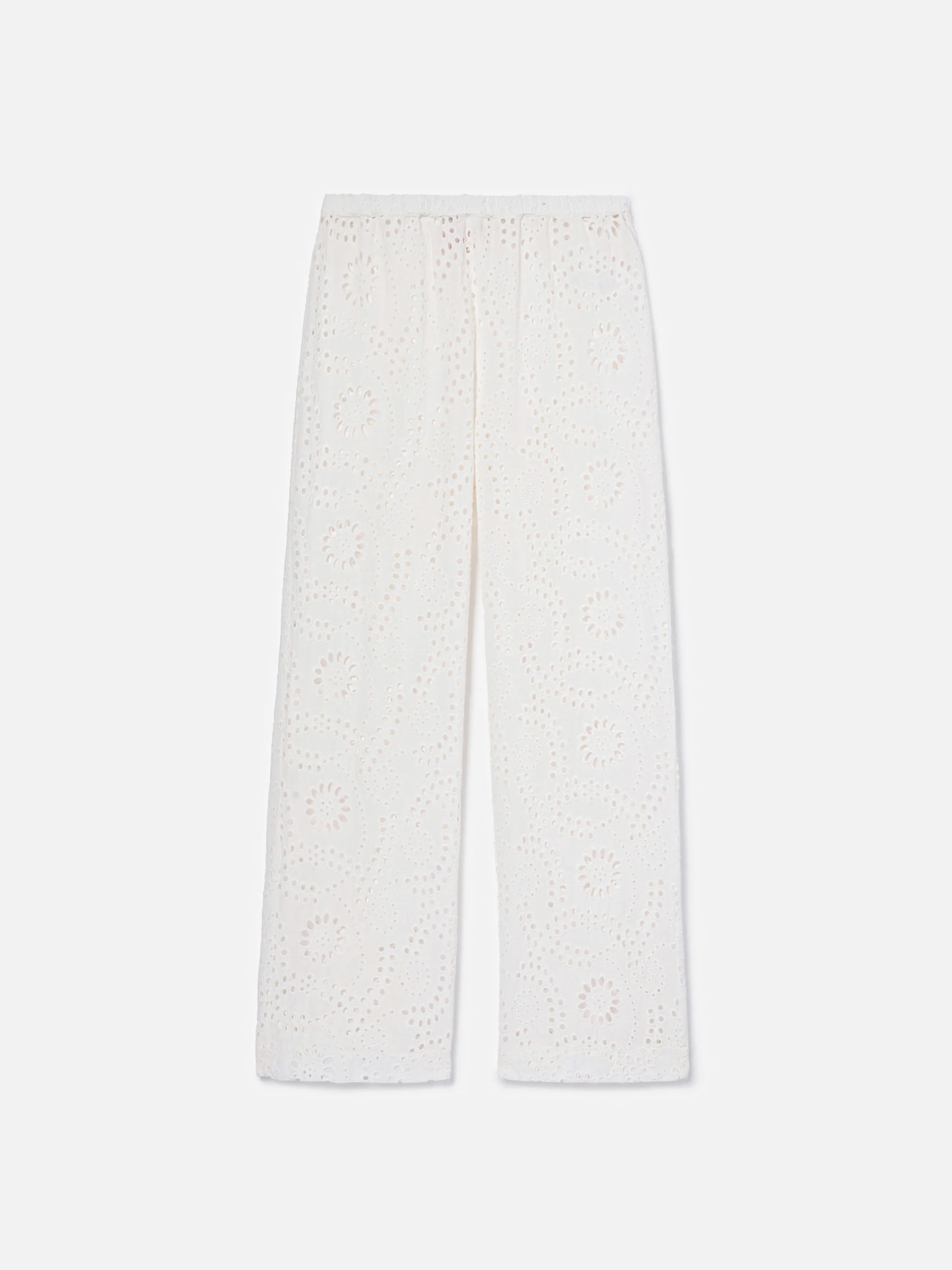 White Inez broderie anglaise trousers - Image 5