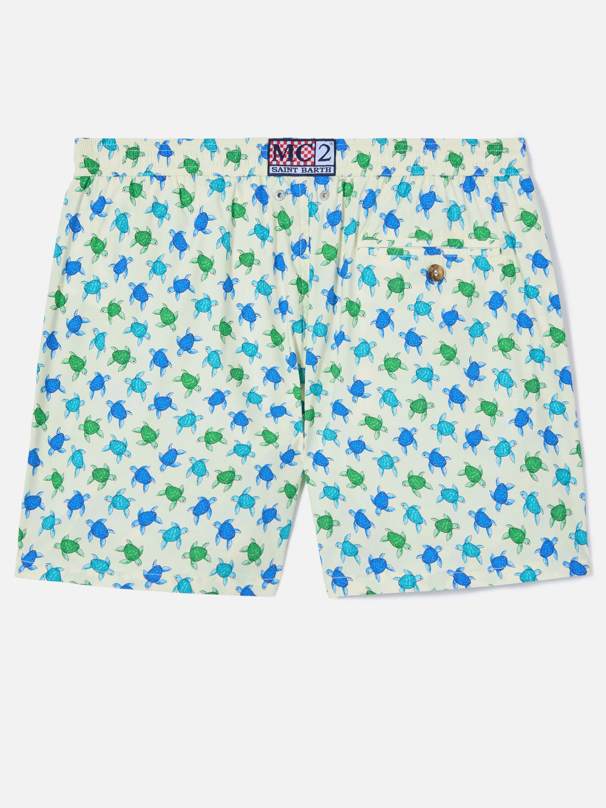 White Lighting Micro swim shorts with all-over turtle print - Image 2