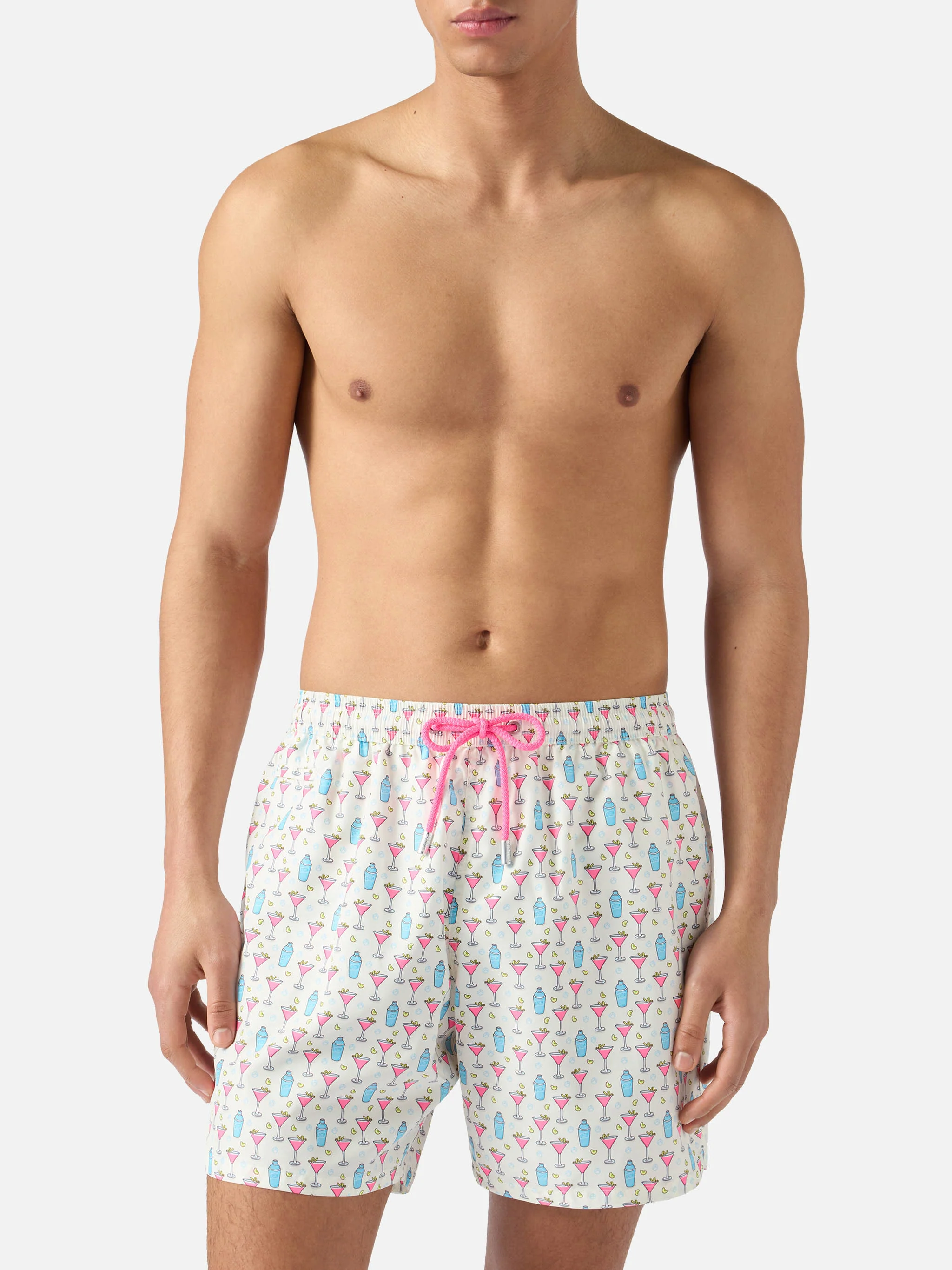 White Lighting Micro swim shorts with cosmo all-over print - Image 3
