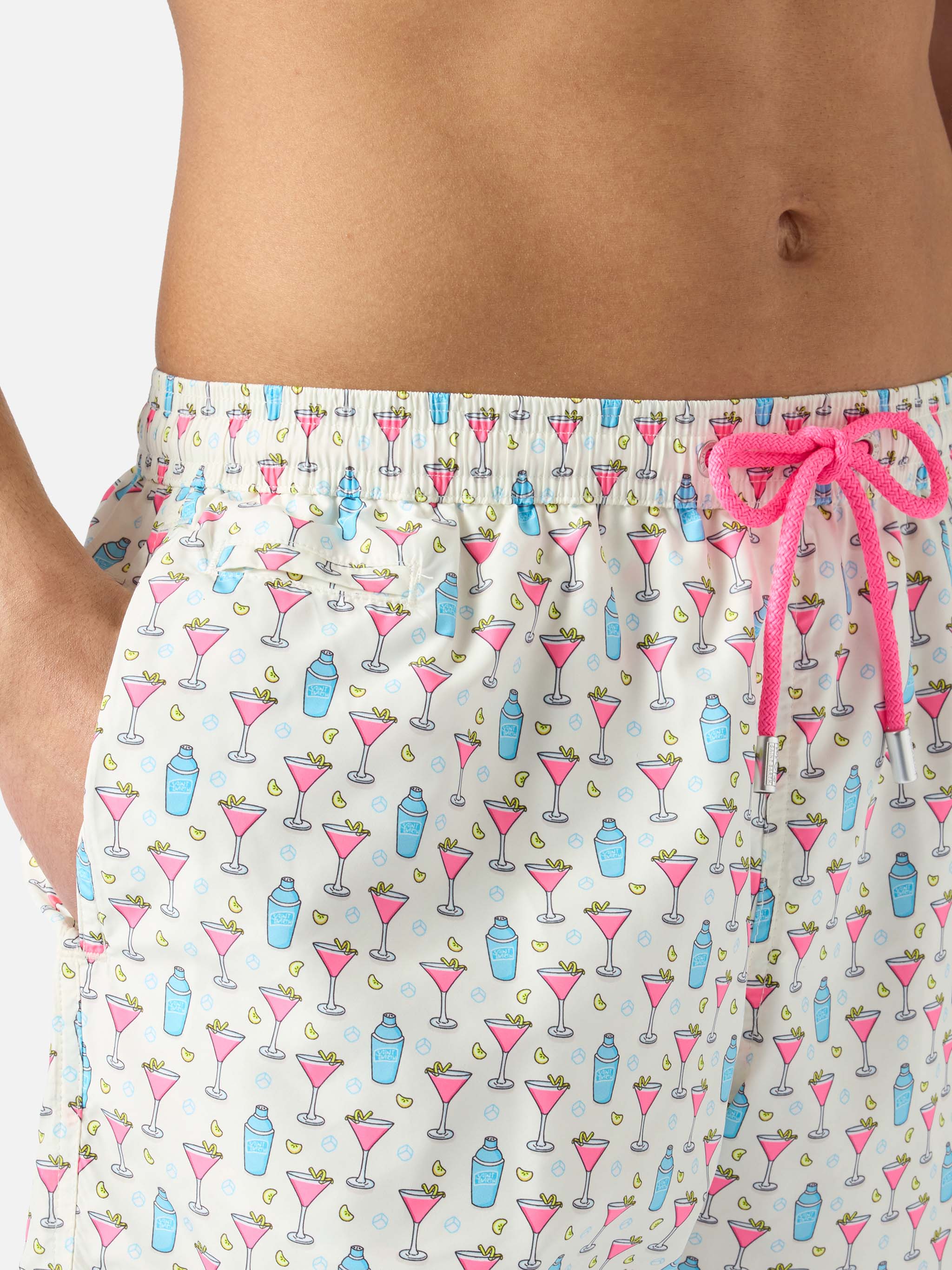 White Lighting Micro swim shorts with cosmo all-over print - Image 4